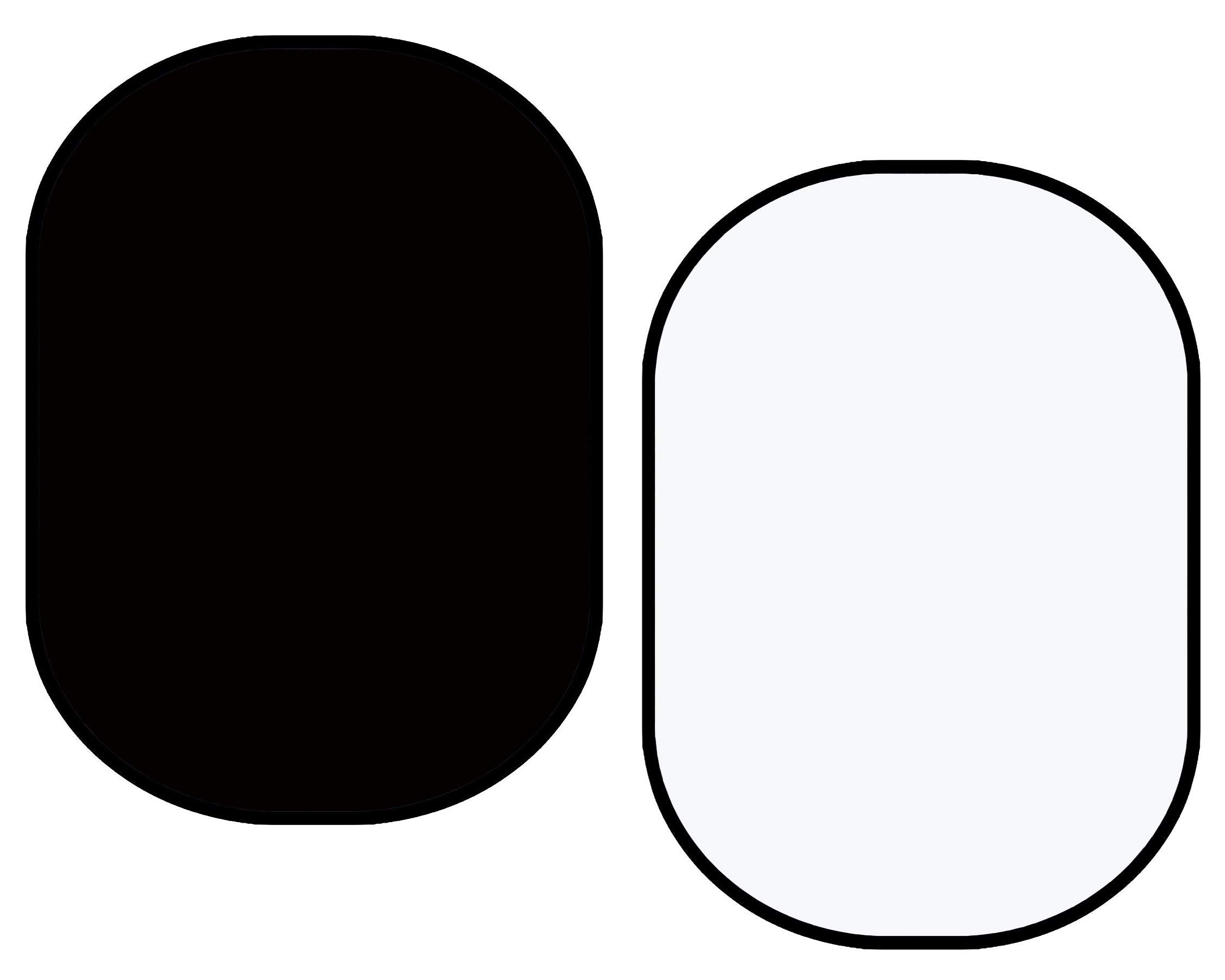 Kate Black White Collapsible Backdrop Pop Up Background Foldable Backdrop, For Portrait Photography, For Video Conference, 5X6.5