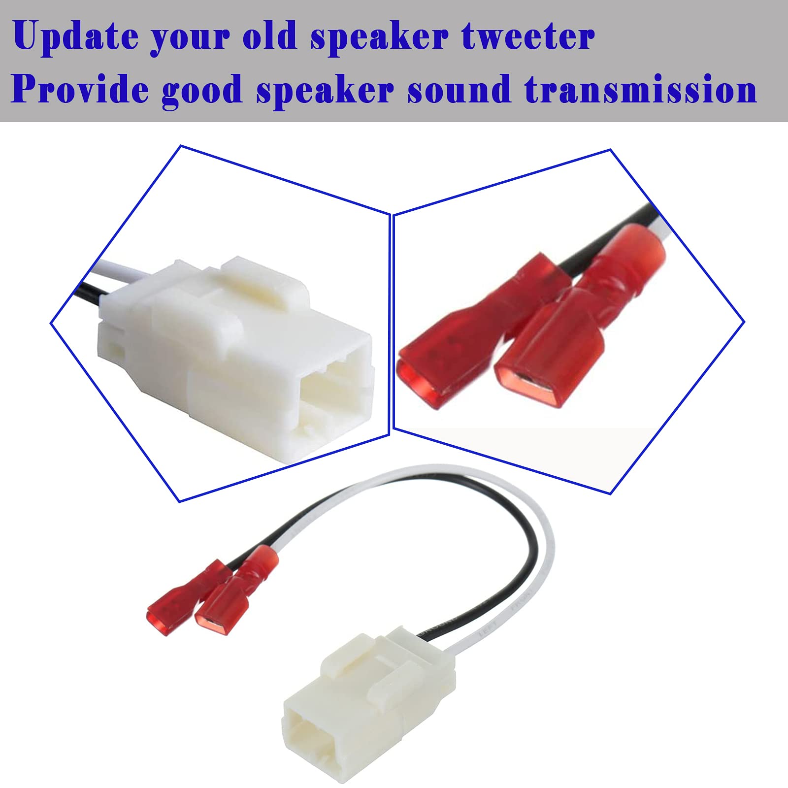 72 6514 Speaker Harness Adapter Compatible With Jeep Wrangler Chrysler Town & Country Speaker Wire Harness Adapter Plug Dodge Dakota Front Rear Door Speaker Wiring Harness Adapter 4 Pack