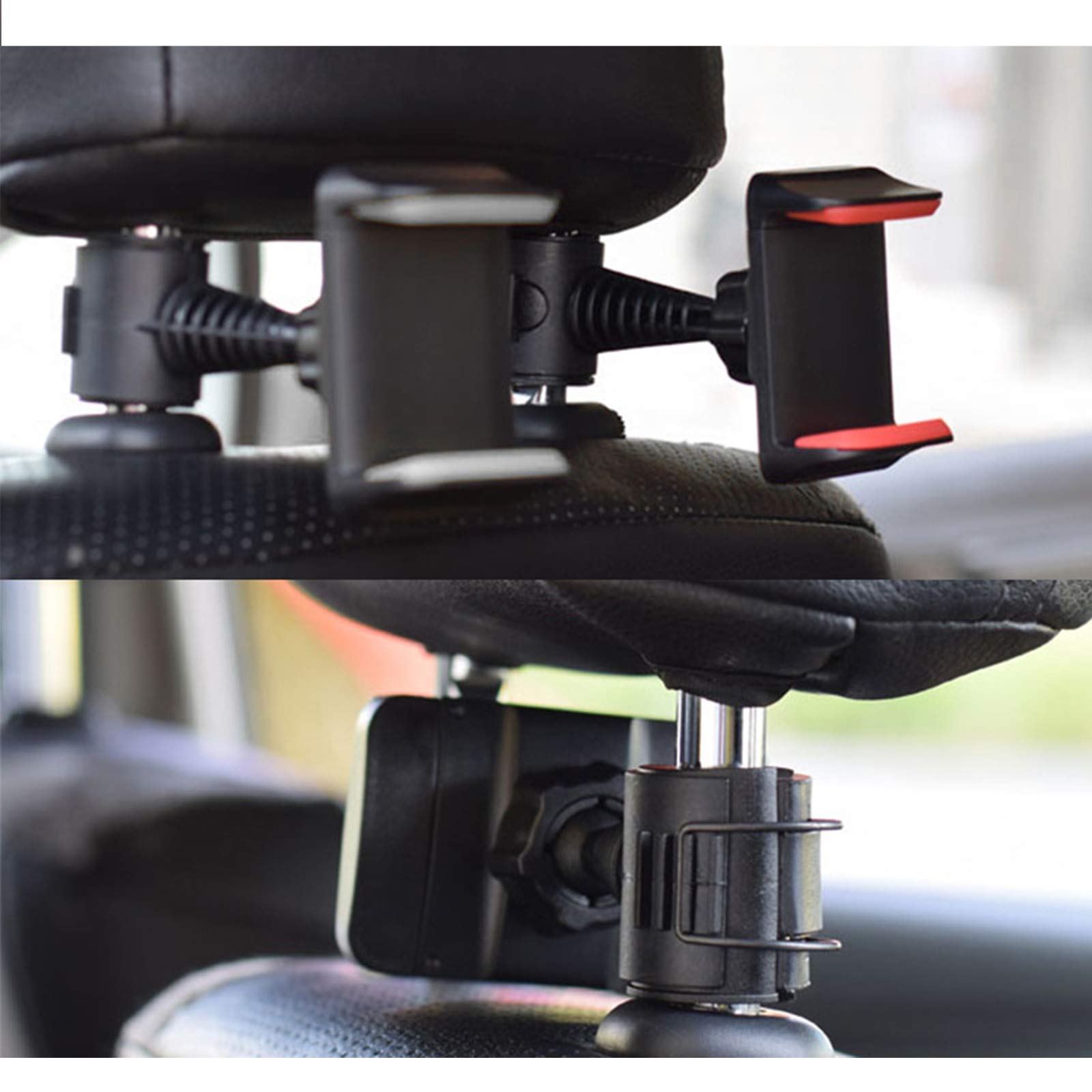 Nyatek Headrest Phone Holder, Universal Car Back Seat Headrest Phone Mount Holder Stand Bracket For Iphone X Xr 7 6