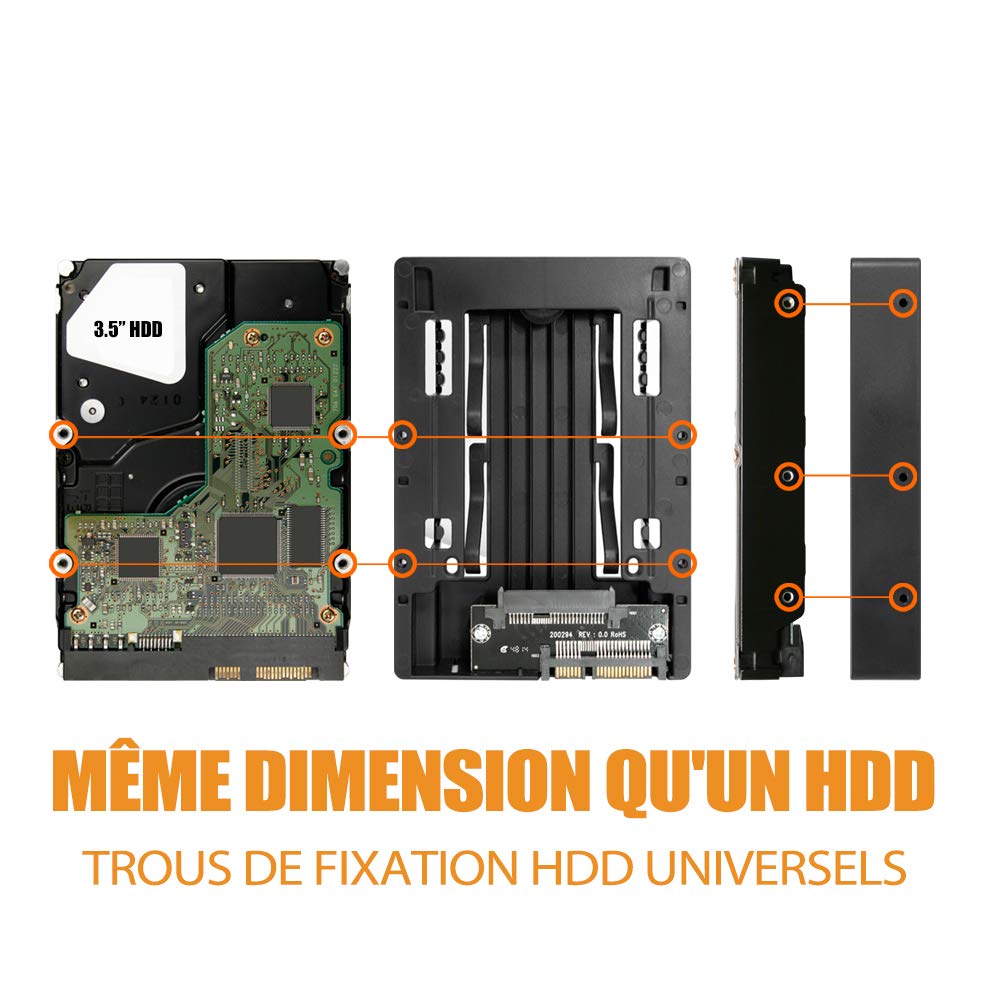 Icy Dock Tool Less 2.5'' Sata Ssd Hdd To 3.5'' Sata Hdd Drive Bay Converter Mounting Bracket Kit Adapter   Ezconvert Mb882Sp 1S