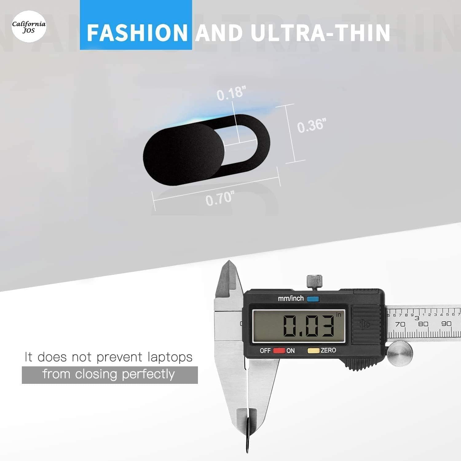 California Jos Webcam Cover (6 Piece), 0.03 Inch Ultra Thin Laptop Camera Cover Slide For Iphone Ipad Macbook Pro Computer Imac