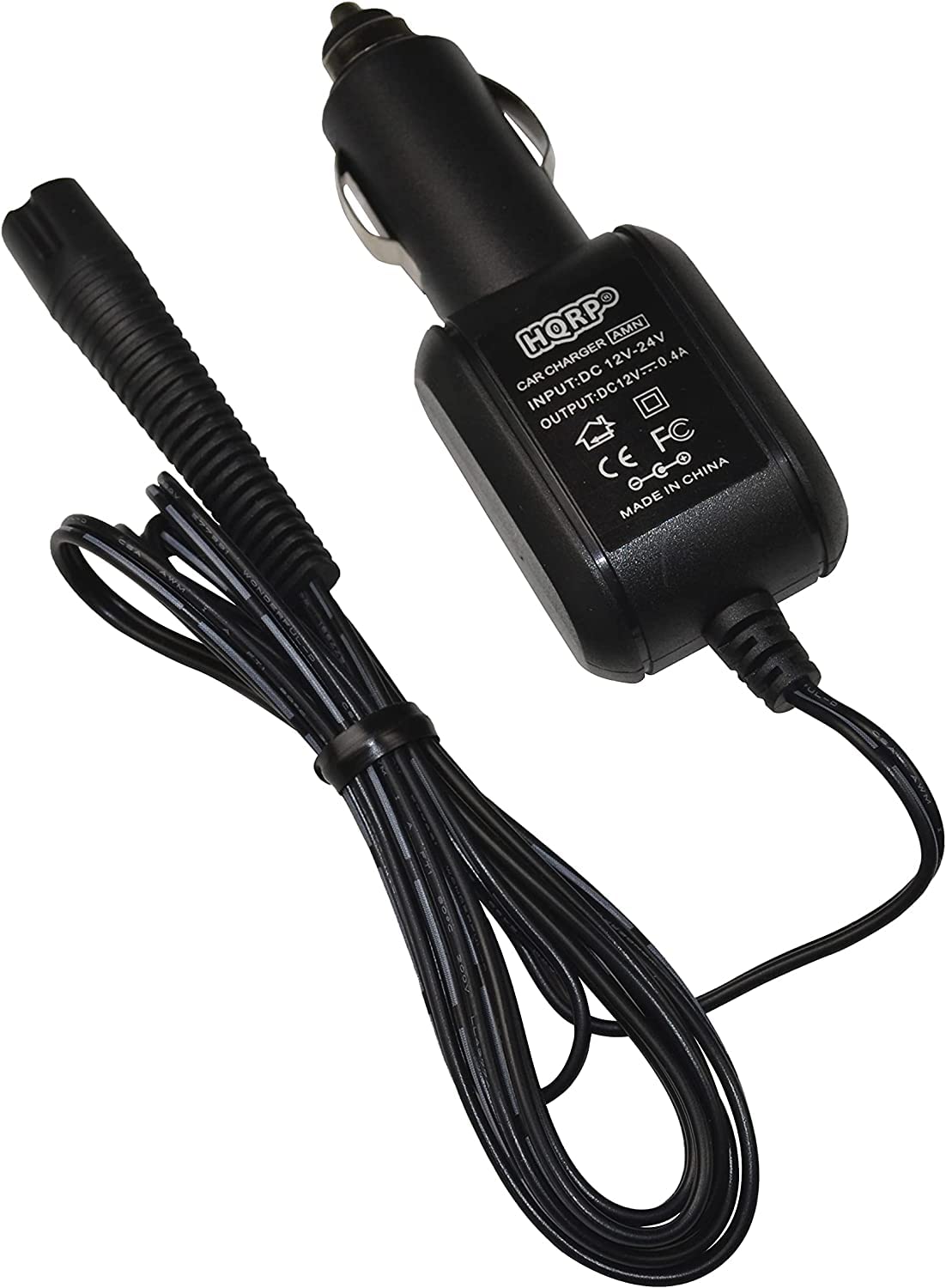 HQRP Car Charger Compatible with Braun Series 7, Pulsonic, Prosonic, Active Power Model 760cc, 9585, 9785 Type 5673 Shaver, 12-V