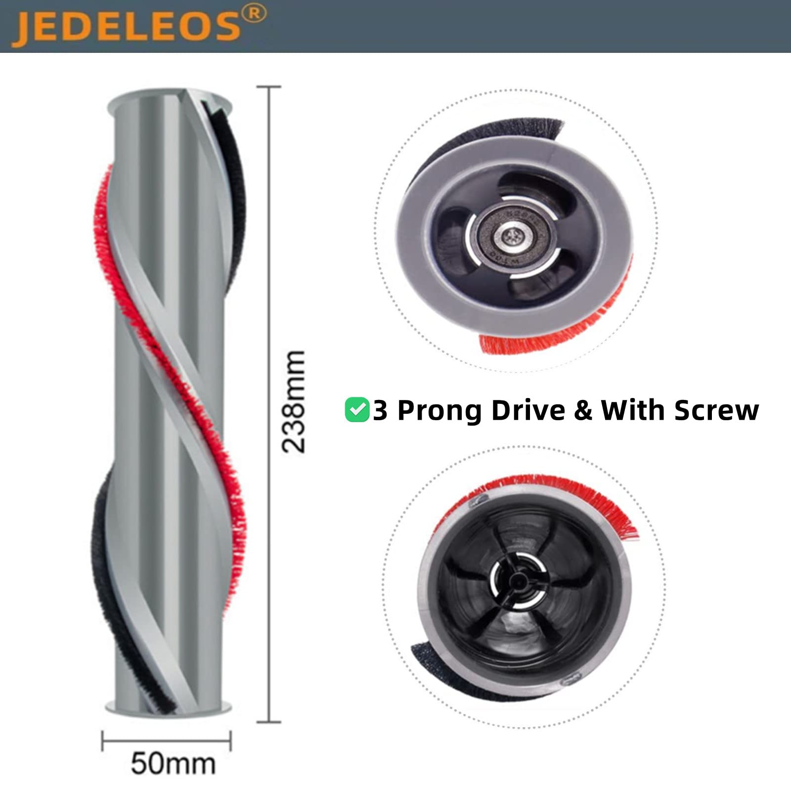 Jedeleos Brush Roller For Dyson V11 Vacuum Cleaner 970100 03 And 970100 05 Replacement Brush Bar, Replace Part 970135 01, 970135