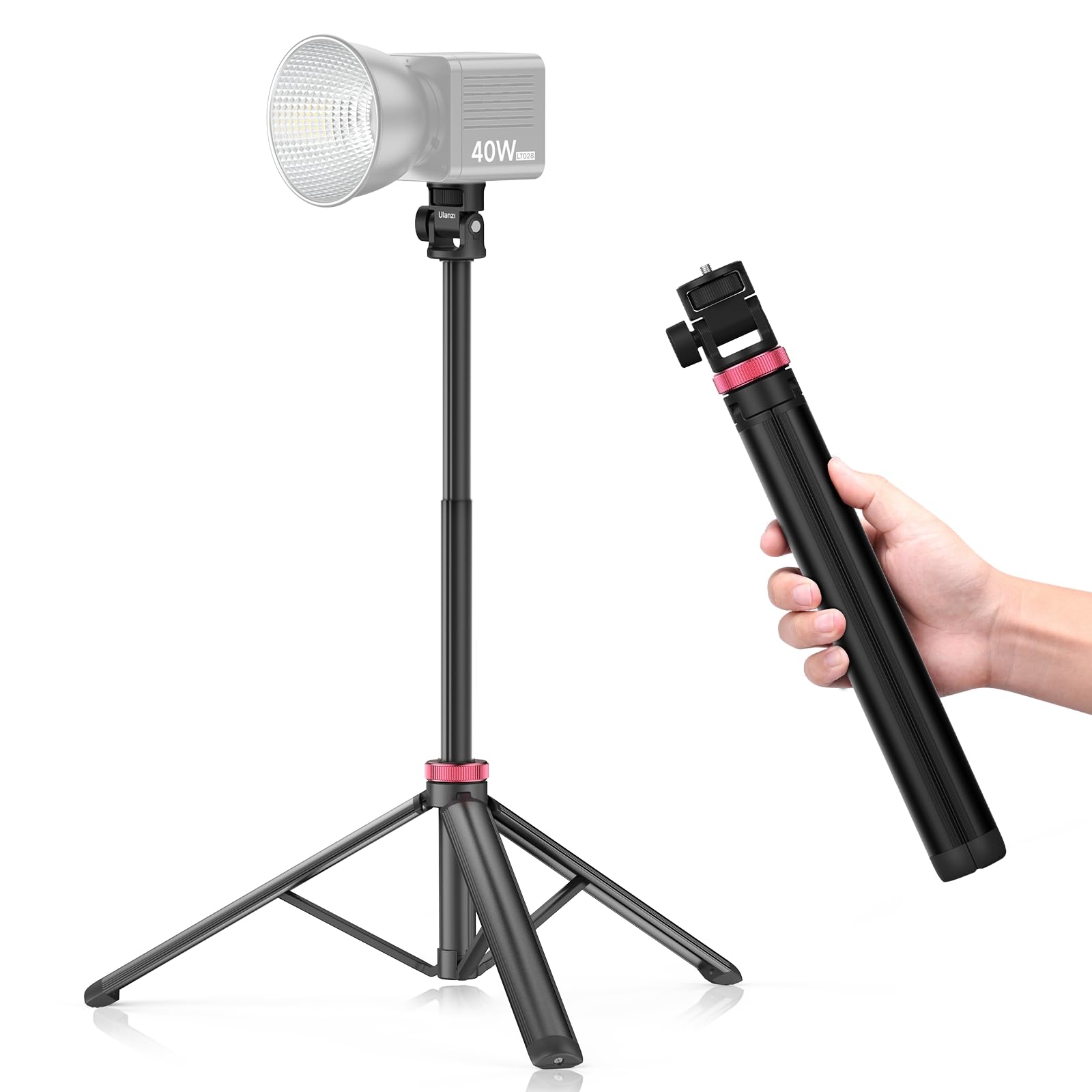 Vijim Mt 79 Extendable Photography Light Stand, 81'' Portable Adjustable Light Tripod With 1/4'' Screw, 360 Ball Head Camera Pho