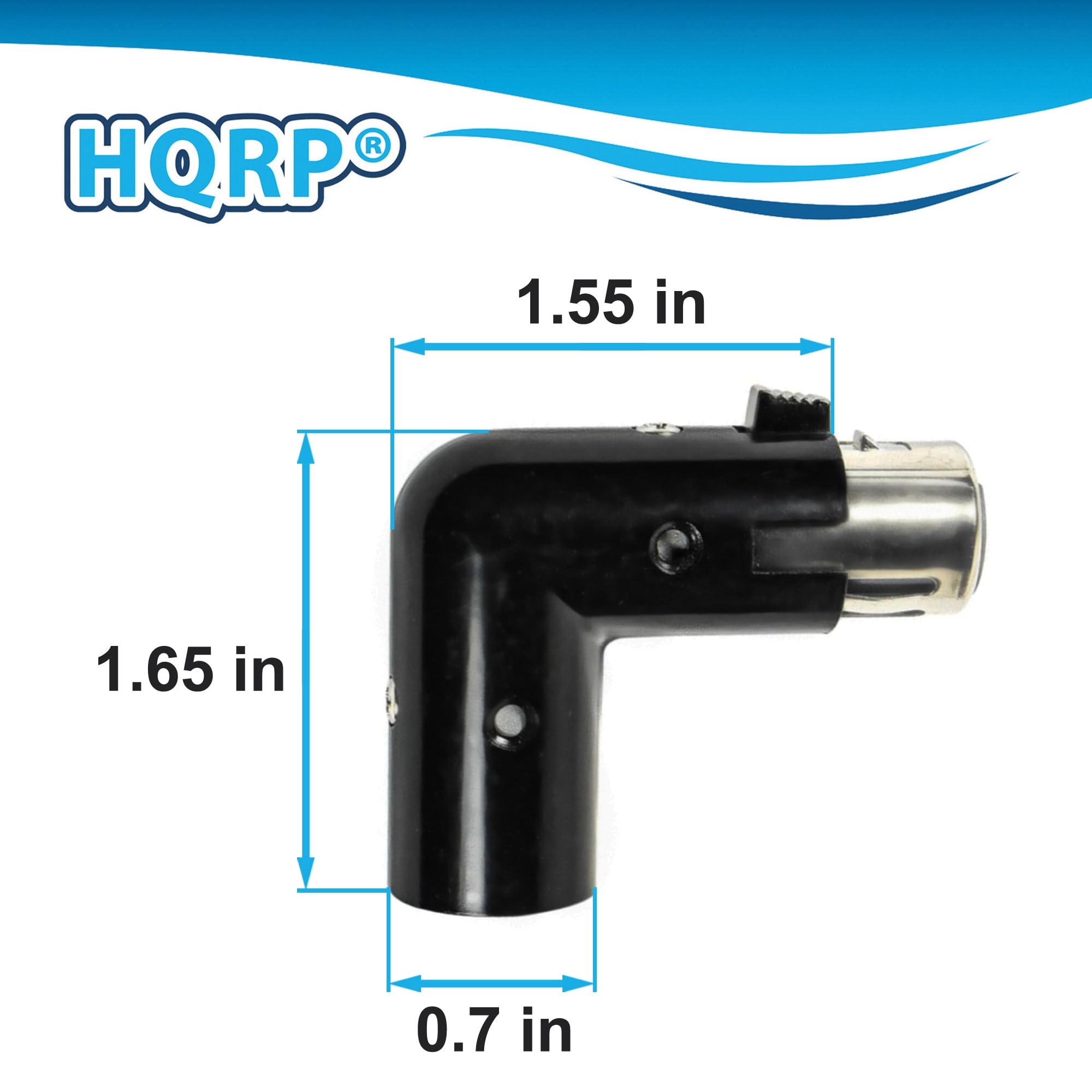 Hqrp 2-Pack 3-Pin Xlr Angle Adapter Dual Male & Female With 4 Adjustable Angle Positions Right Left And 90 Degree, Compatible Wi