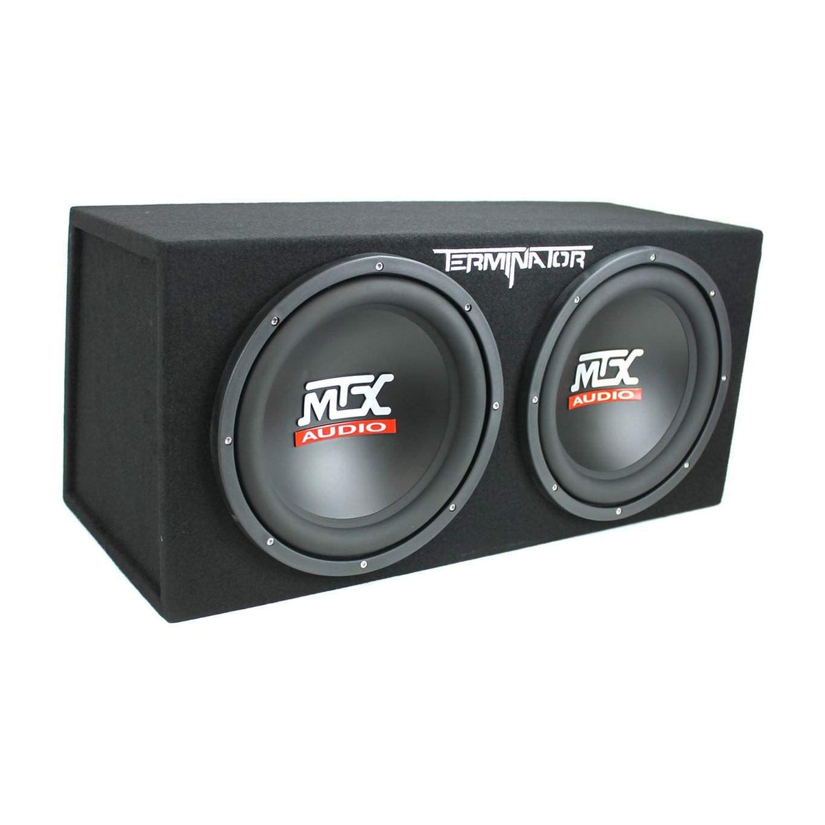 MTX Terminator Dual 12-Inch Subwoofers with Loaded Enclosure, 1200W Max Power, 400W RMS