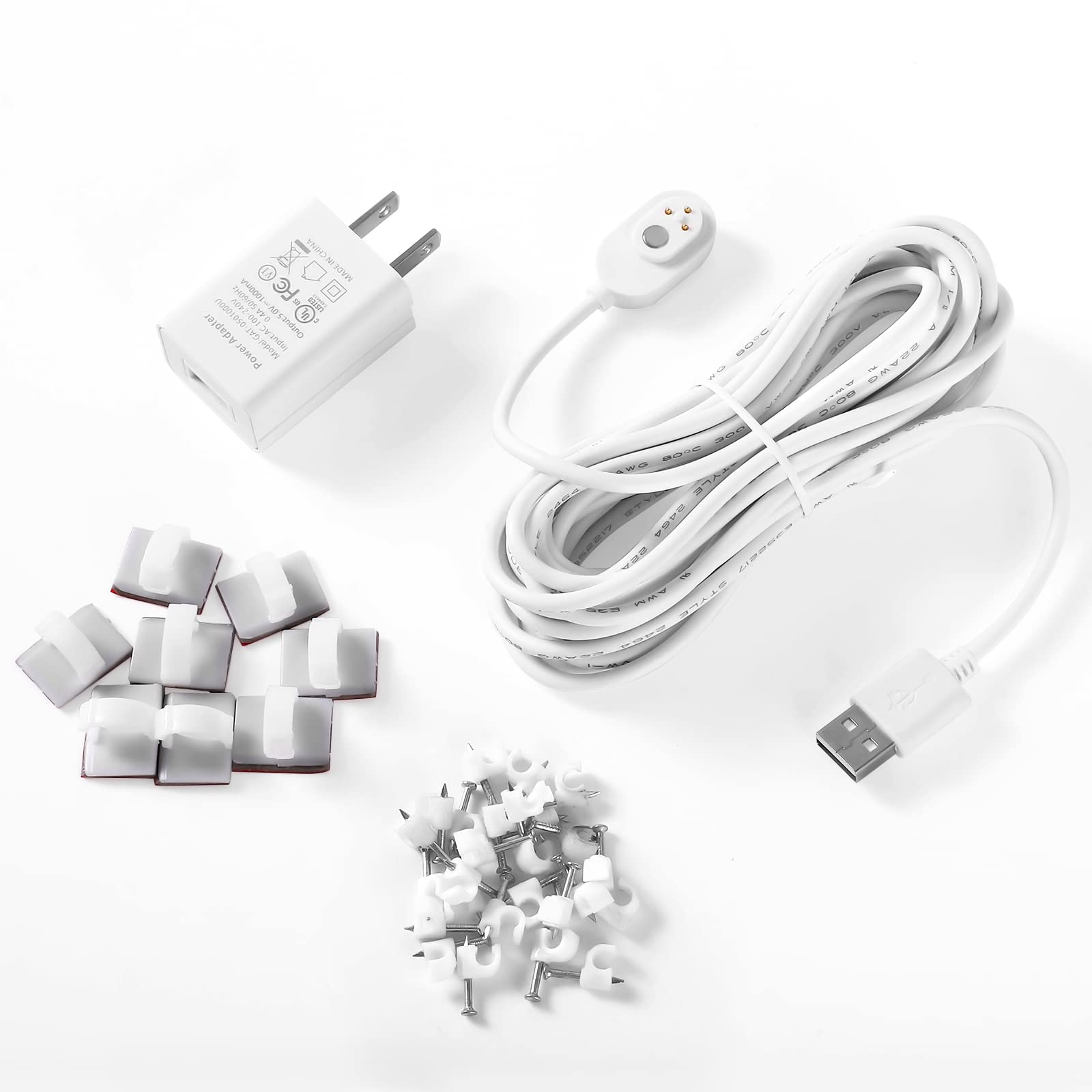 Arlo Camera Charger Outdoor&Indoor, Power For Arlo Pro 3, Arlo Pro 4, Arlo Ultra, Arlo Ultra 2,Pro 5S 2K,16Ft Long Charging Cabl