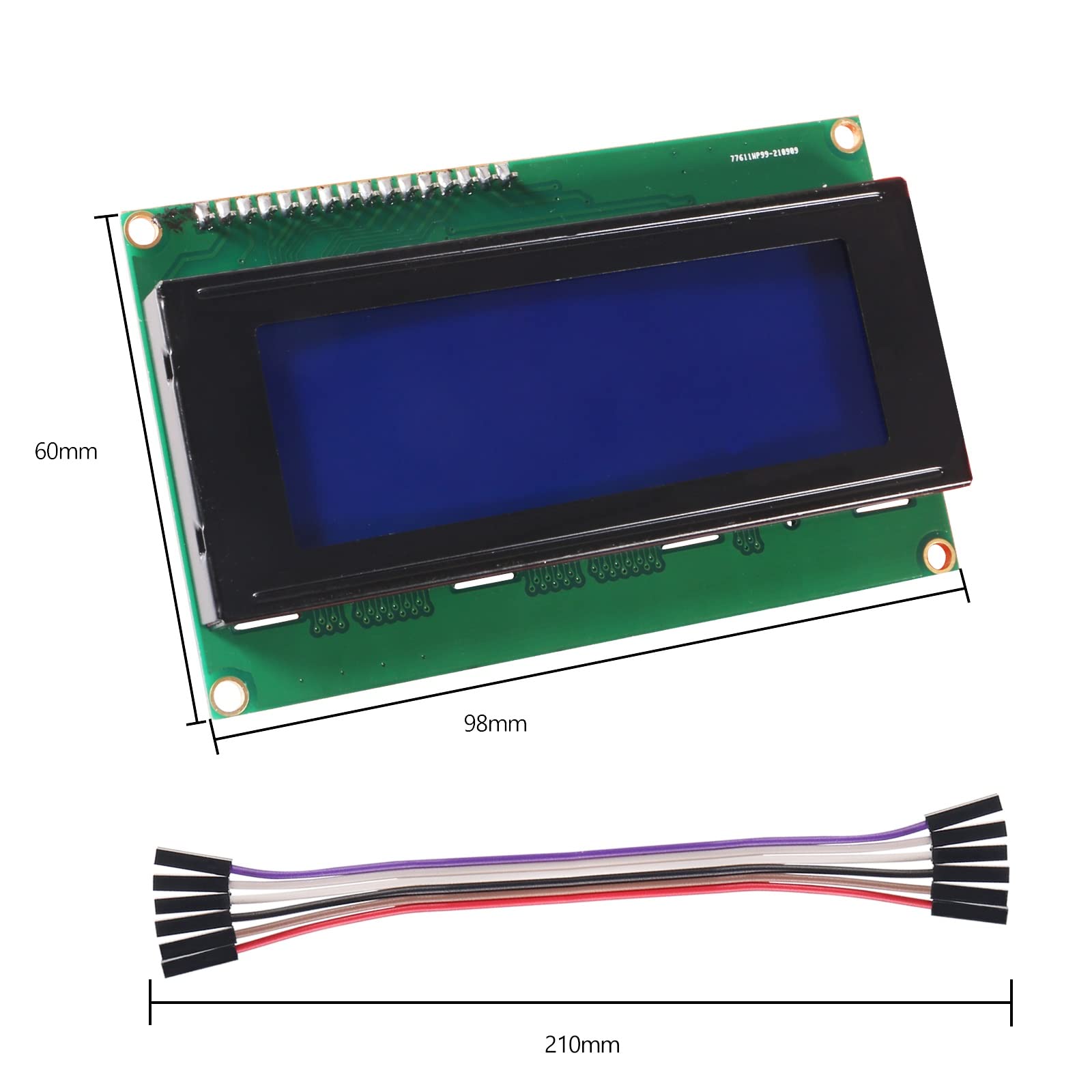 Alinan 3Pcs Iic I2C Twi Serial Lcd 2004 20X4 Display Blue Screen With Iic I2C Module Interface Adapter