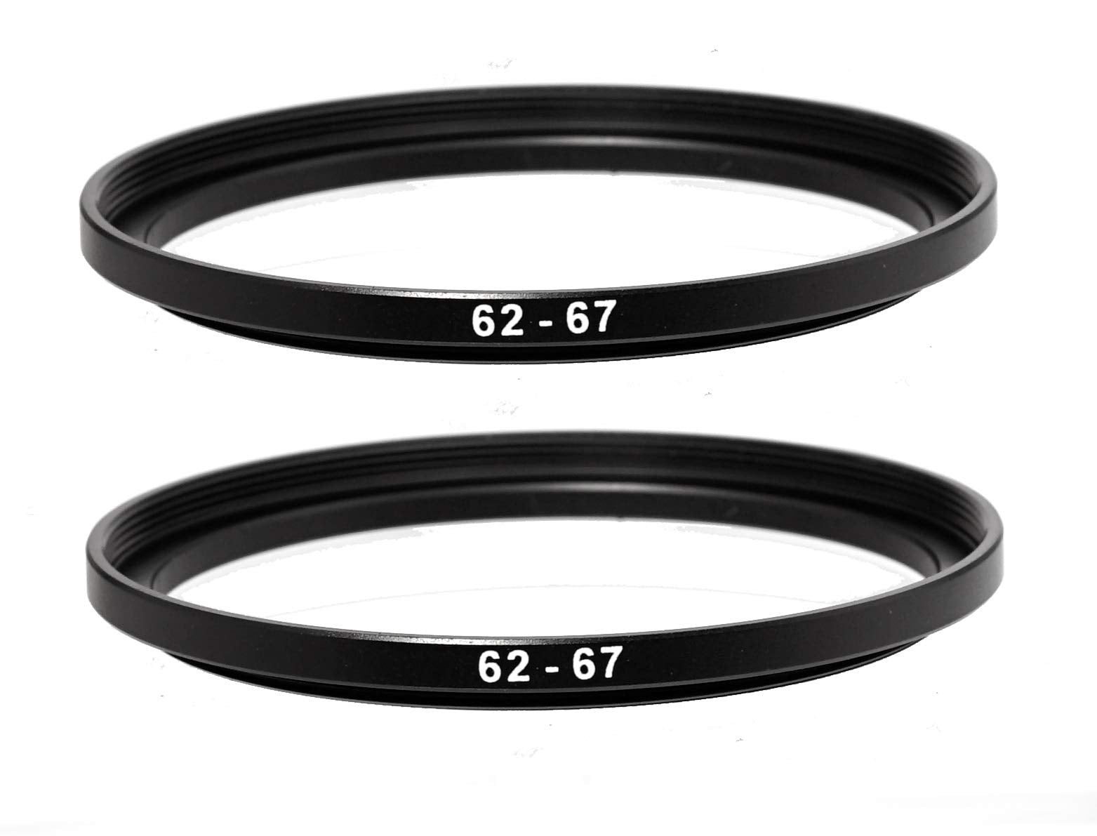 (2 Pcs) 62 67Mm Step Up Ring Adapter, 62Mm To 67Mm Step Up Filter Ring, 62Mm Male 67Mm Female Stepping Up Ring For Dslr Camera L