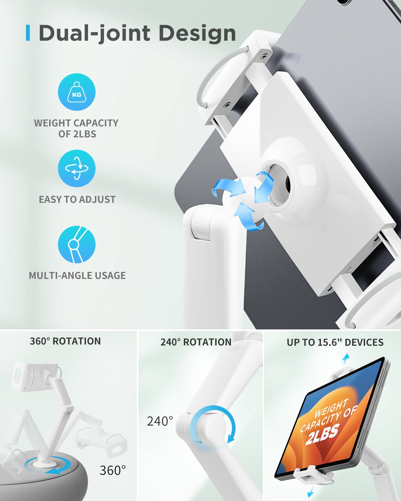 Saiji Tablet Kindle Stand Pillow, Compatible With 4.7    15.6    Kindles, Phones, Tablets, And Portable Monitors, 360 Adjustable