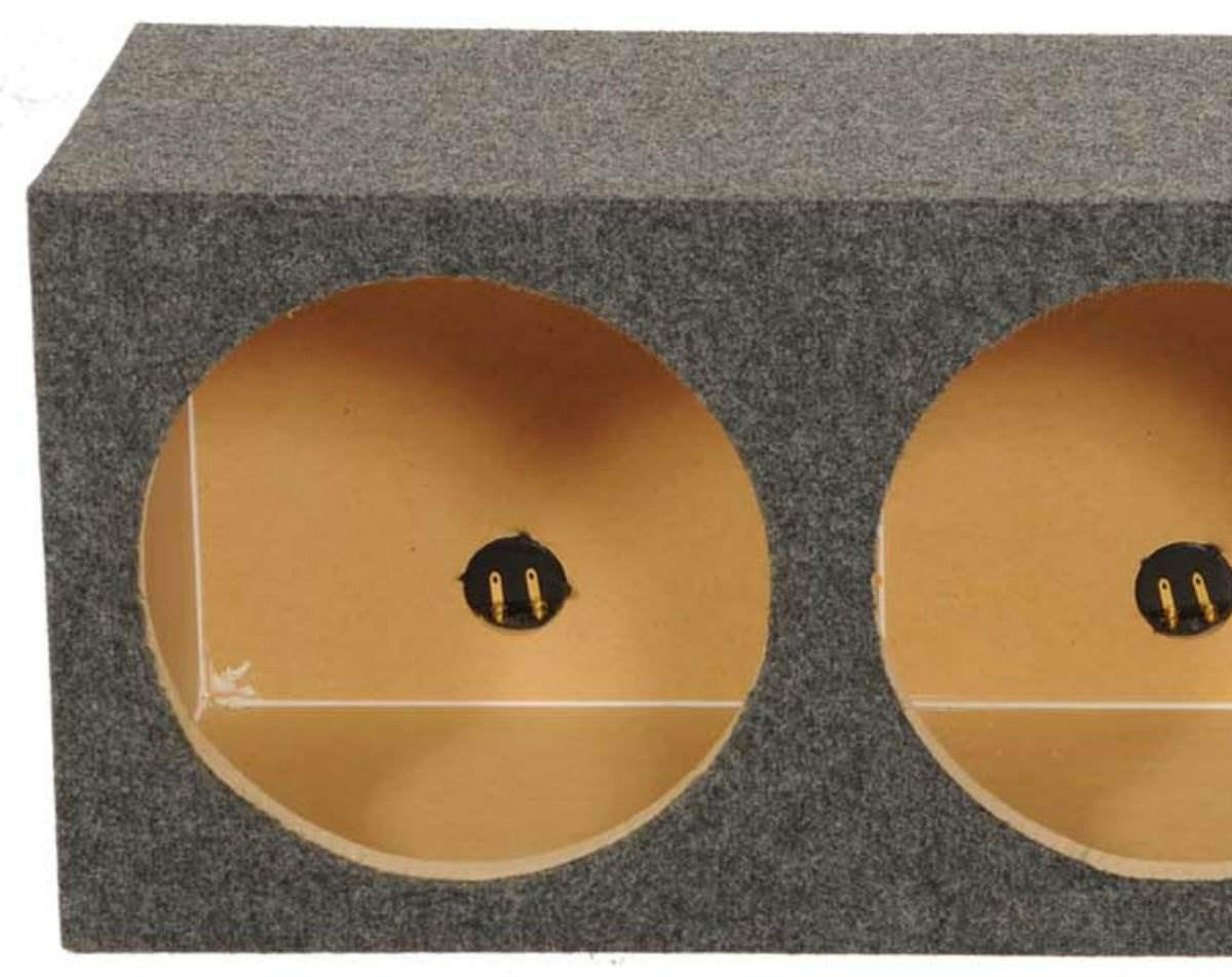 Q Power HD12 12" Sealed Triple Car Audio Subwoofer Enclosure MDF Grey