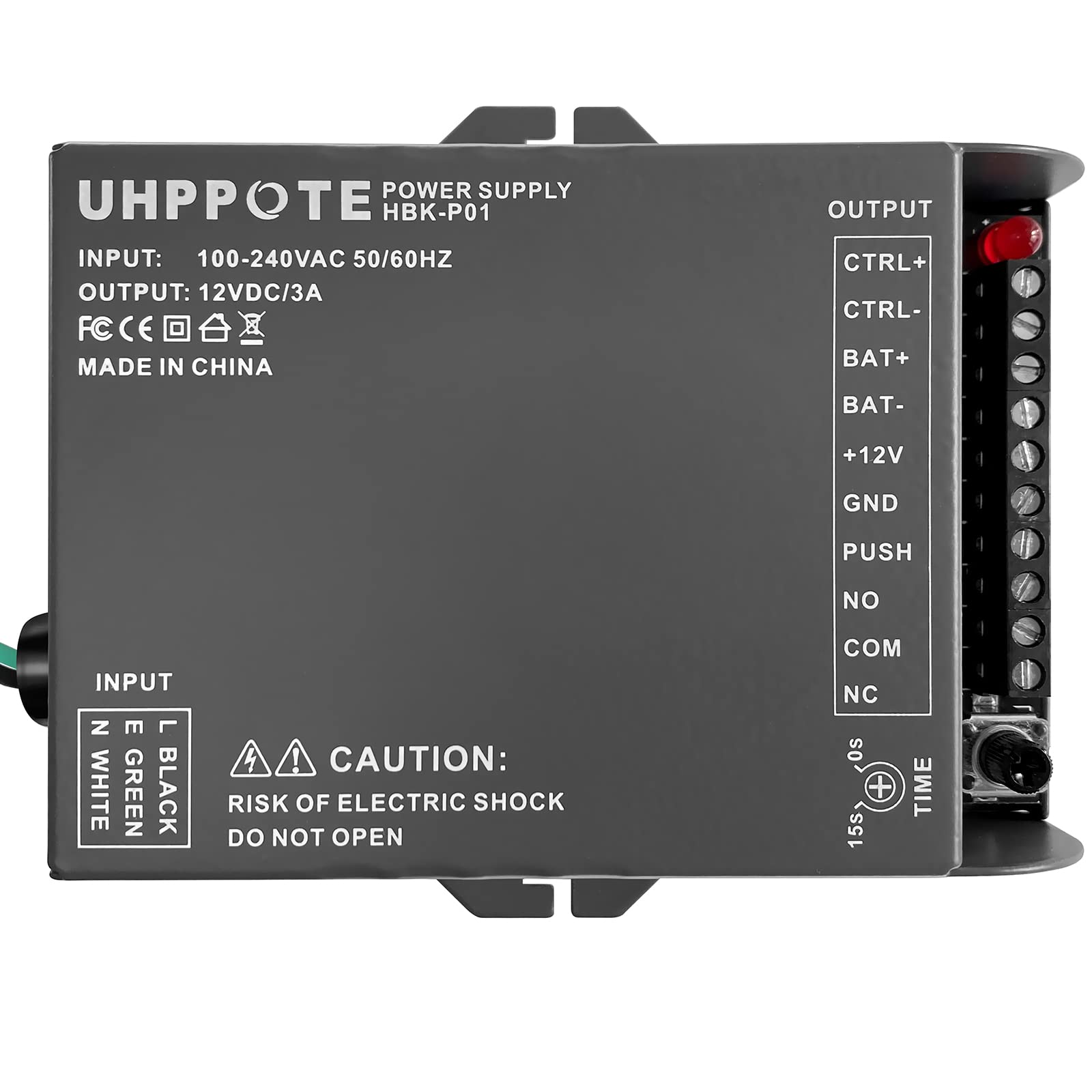 Uhppote Door Access Control Power Supply 12V For Electric Lock Intercom Camera (Input:110 240Vac To Output:12Vdc)
