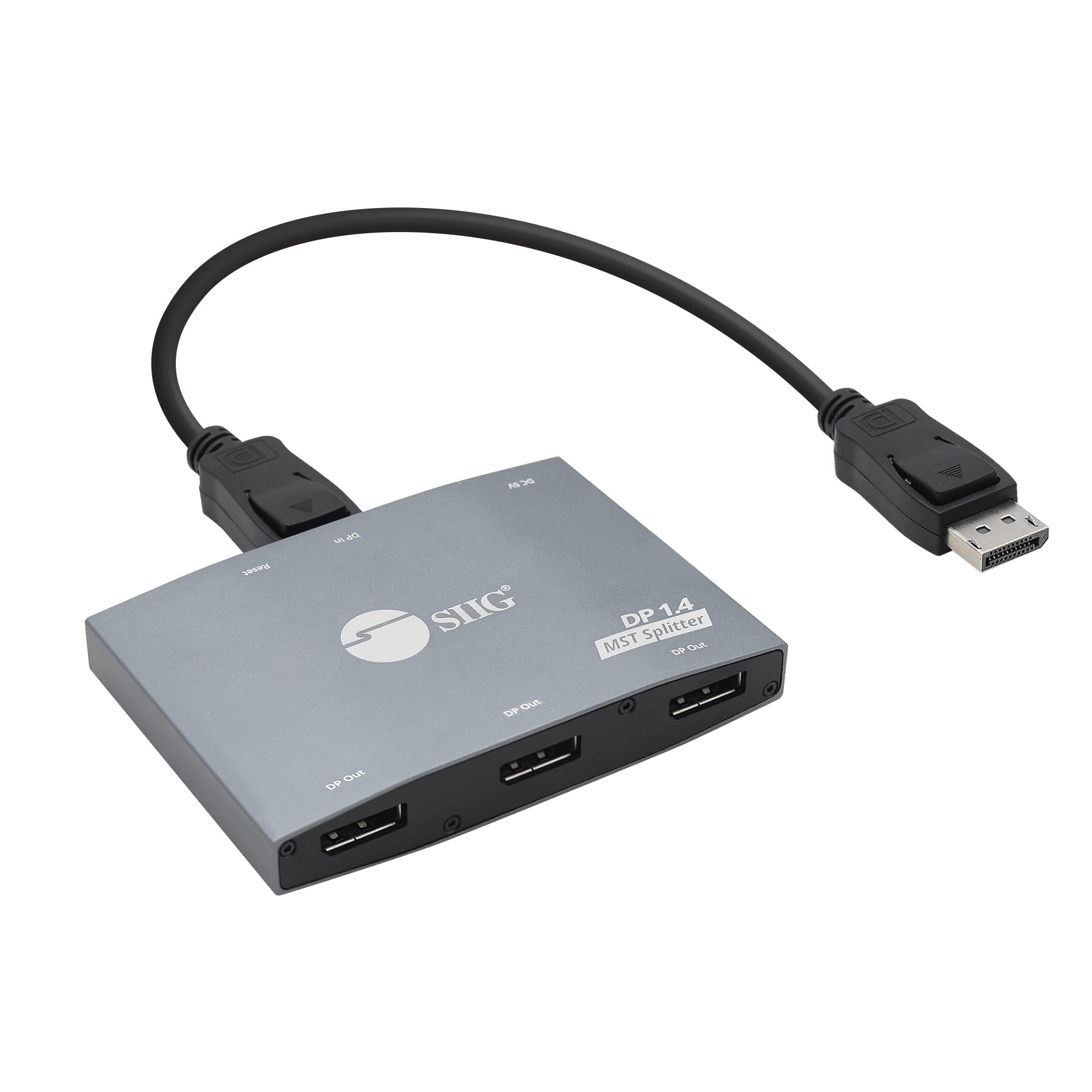 SIIG 3-Port DisplayPort 1.4 Splitter 4K @30Hz- DP 1.4 to 3x DP Multi Monitor Adapter- Dual 4K60Hz or Triple 4K (4K30Hz or 1x 4K6
