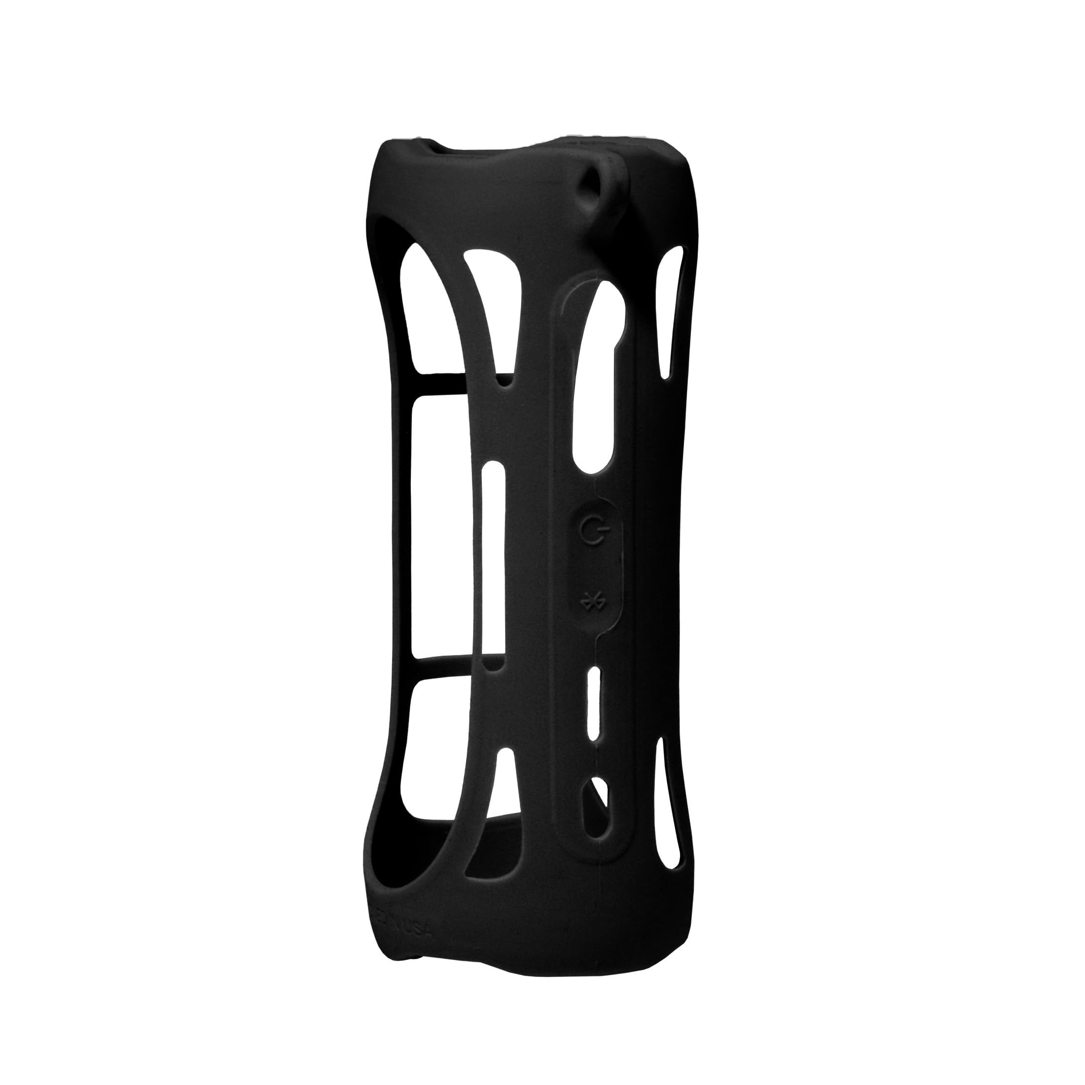 Silicone Cover Skin For Jbl Flip 6 Portable Bluetooth Speaker By Alltravel, Portable Full Protection Solution, Customized Skin With Color And Shape Matching (Black)
