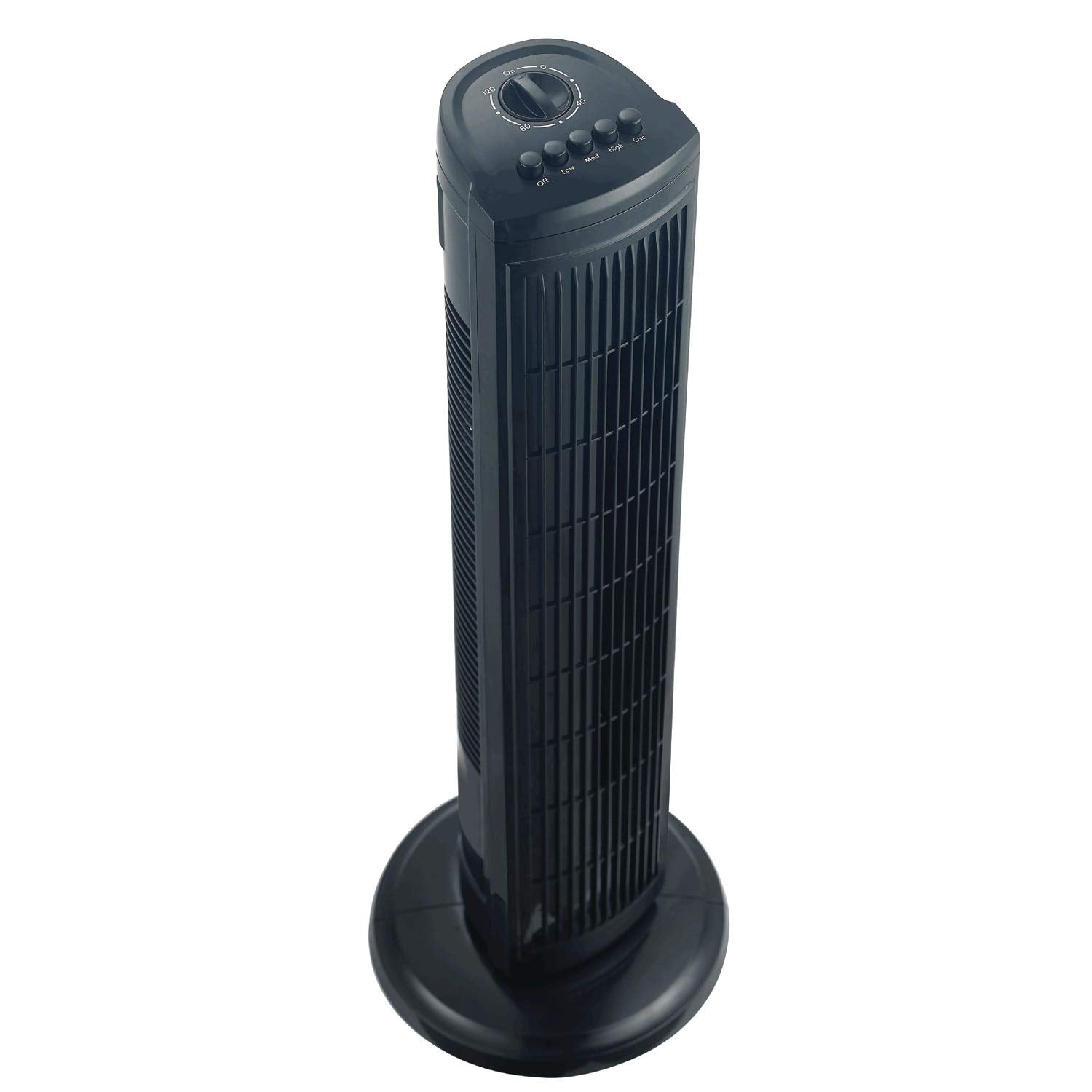 Brentwood Kool Zone Oscillating Tower Fan, 3 Speed 30 Inch, Black