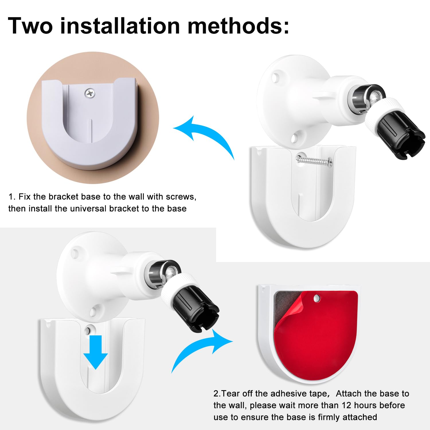 1 Pack Strong Adhesive Wall Mount +Adjustable Indoor/Outdoor Security Wall Mount Compatible With All New Blink Outdoor 4 (4Th Ge