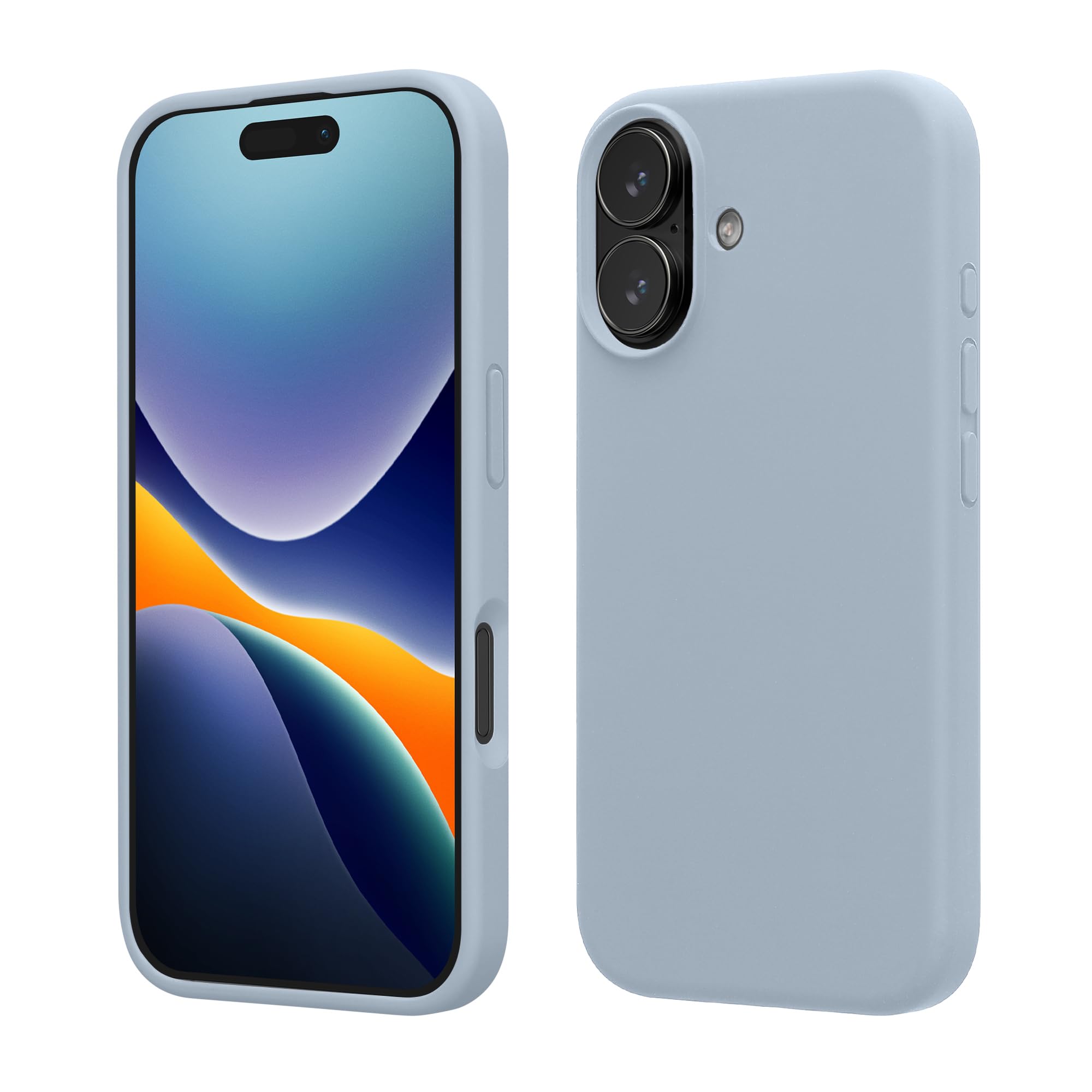 kwmobile Case Compatible with Apple iPhone 17 Case - TPU Silicone Phone Cover with Soft Finish - Light Blue Matte