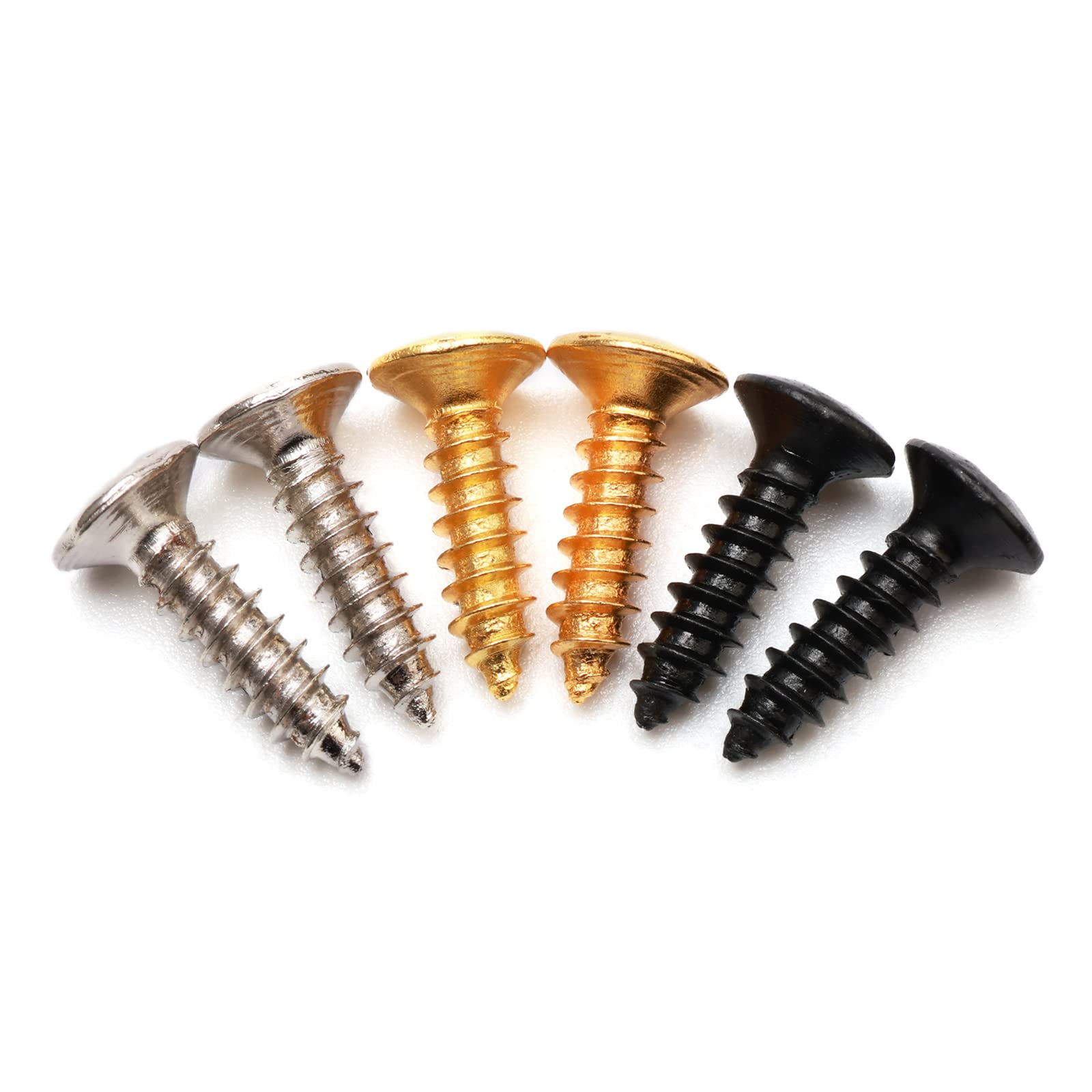 Unxuey 3Mm Electric Guitar Bass Pickguard Scratch Plate Mounting Screws Replacement Screws For St Tl Sg Lp Guitar,Pack Of 300