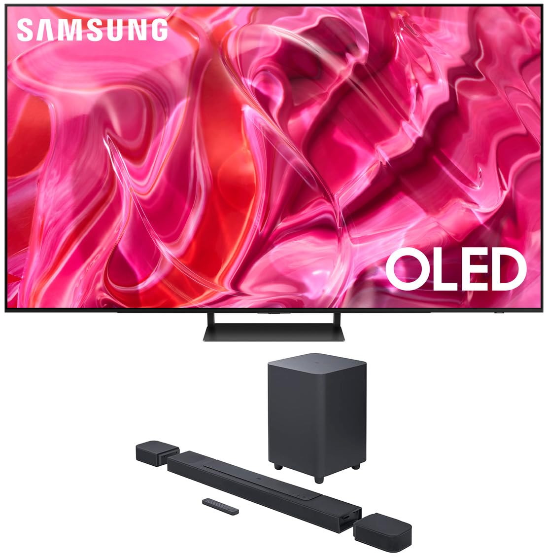 Samsung Qn77S90Cafxza 77 Inch 4K Oled Smart Tv With Ai Upscaling And A Jbl Bar-1000 7.1.4Ch Soundbar And Subwoofer With Surround