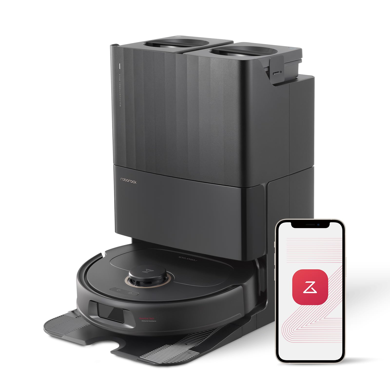 roborock Qrevo Pro Robot Vacuum and Mop with FlexiArm Design Edge Mopping, Dynamic Hot Water Mop Washing and Drying, Intelligent