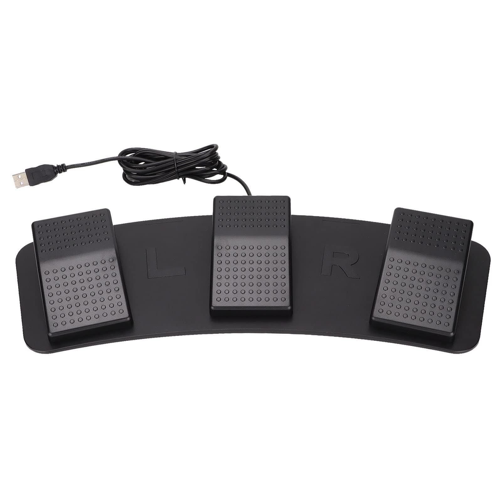 Cytgouper Usb Triple Foot Switch Pedal, Pc Foot Pedal Programmable Multifunctional Ergonomic Triple Gaming Foot Pedal For Video