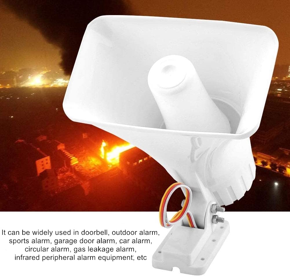 Kllsmdesign Alarm Dual Tone Wired Horn Siren With Bracket,130Db Loud Voice Warning System For Car Truck Home Doorbell Security Anti Thief Indoor And Outdoor