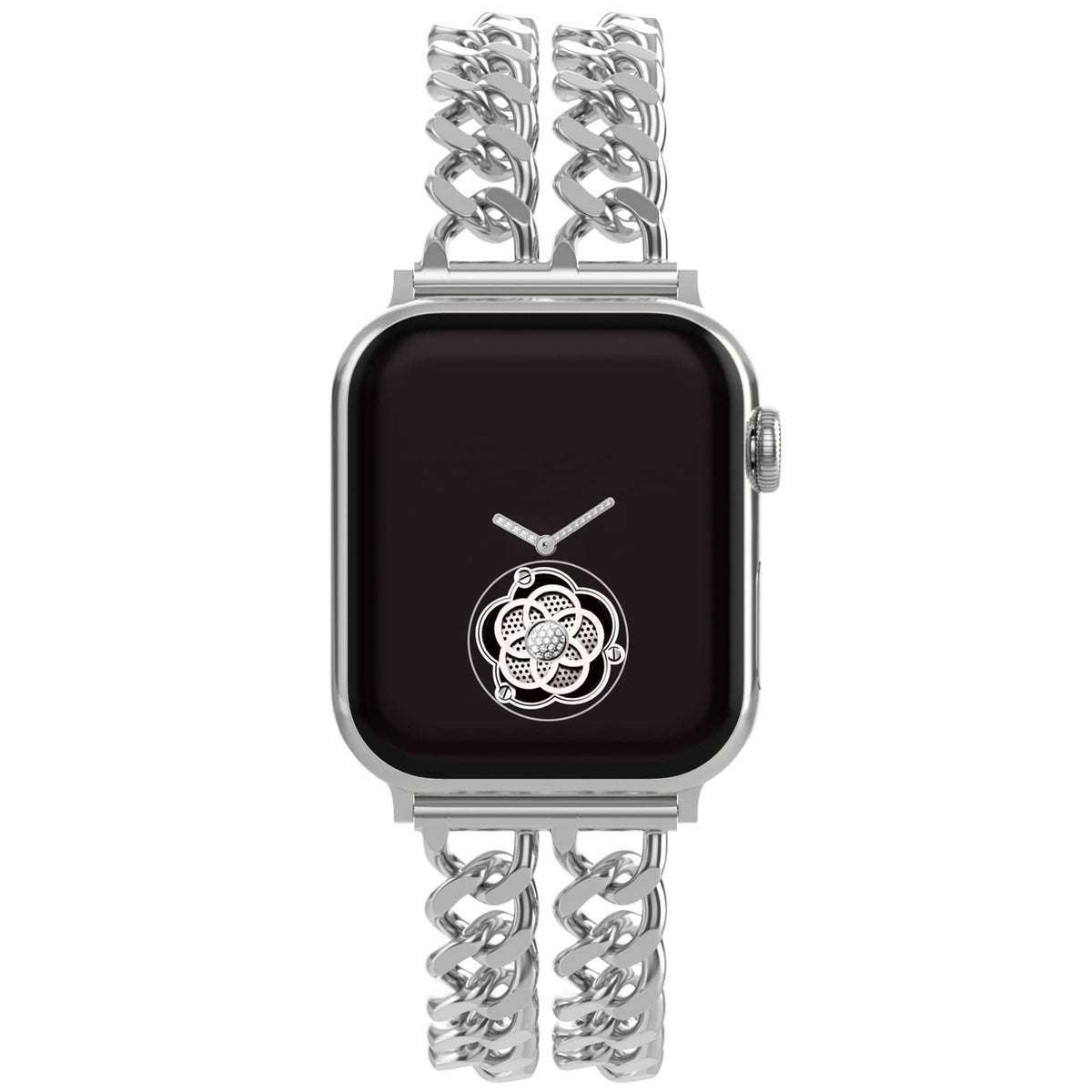 Compatible Apple Watch Band 41Mm 38Mm 40Mm, Stainless Steel Metal Cowboy Chain Style Replacement Iwatch Series 8 7 6 5 4 3 2 1 Se Sports Strap Wristband (38/40/41Mm, Silver)