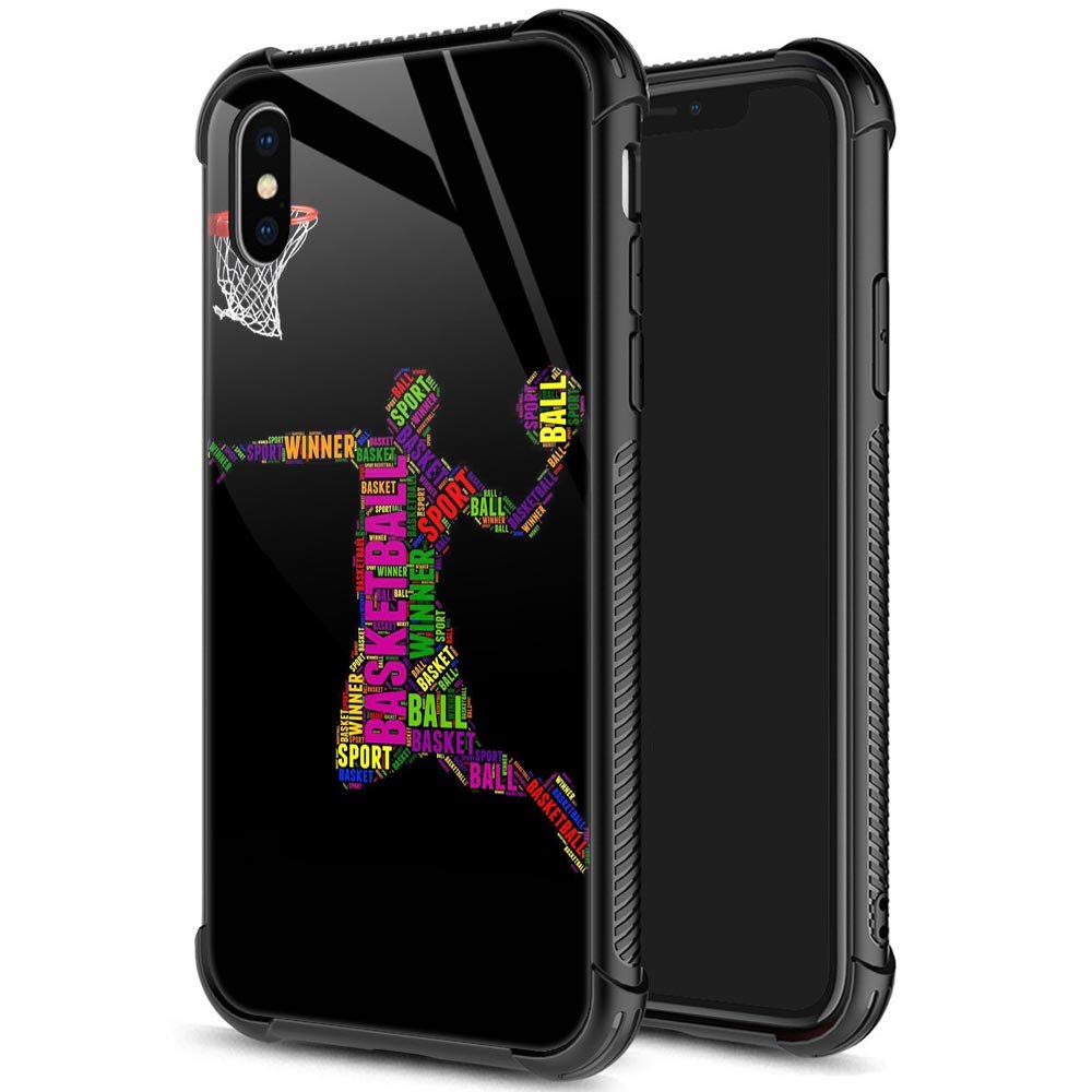 Zhegailian Case Compatible With Iphone Xr,Slam Dunk Case For Iphone Xr For Boys Men,Pattern Design Anti Scratch Organic Glass Ca