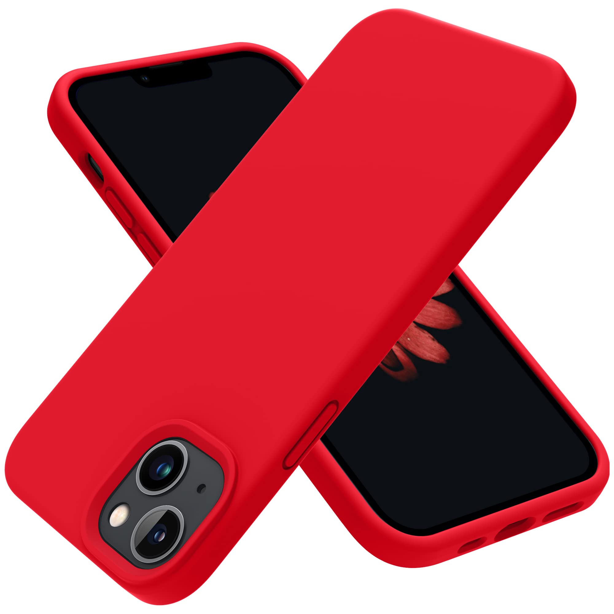 Otofly Designed For Iphone 14 Case, Silicone Shockproof Slim Thin Phone Case For Iphone 14 6.1 Inch (Red)
