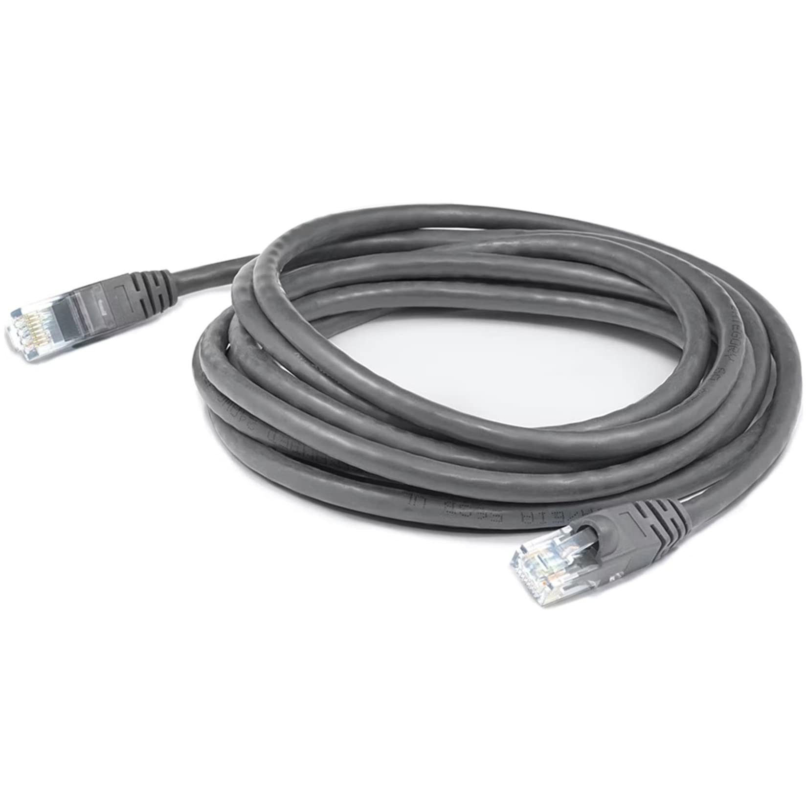 Addon 25Ft Gray Cat 6 Pvc Ethernet Cable Snagless Bubble Boot Rj-45 M/M