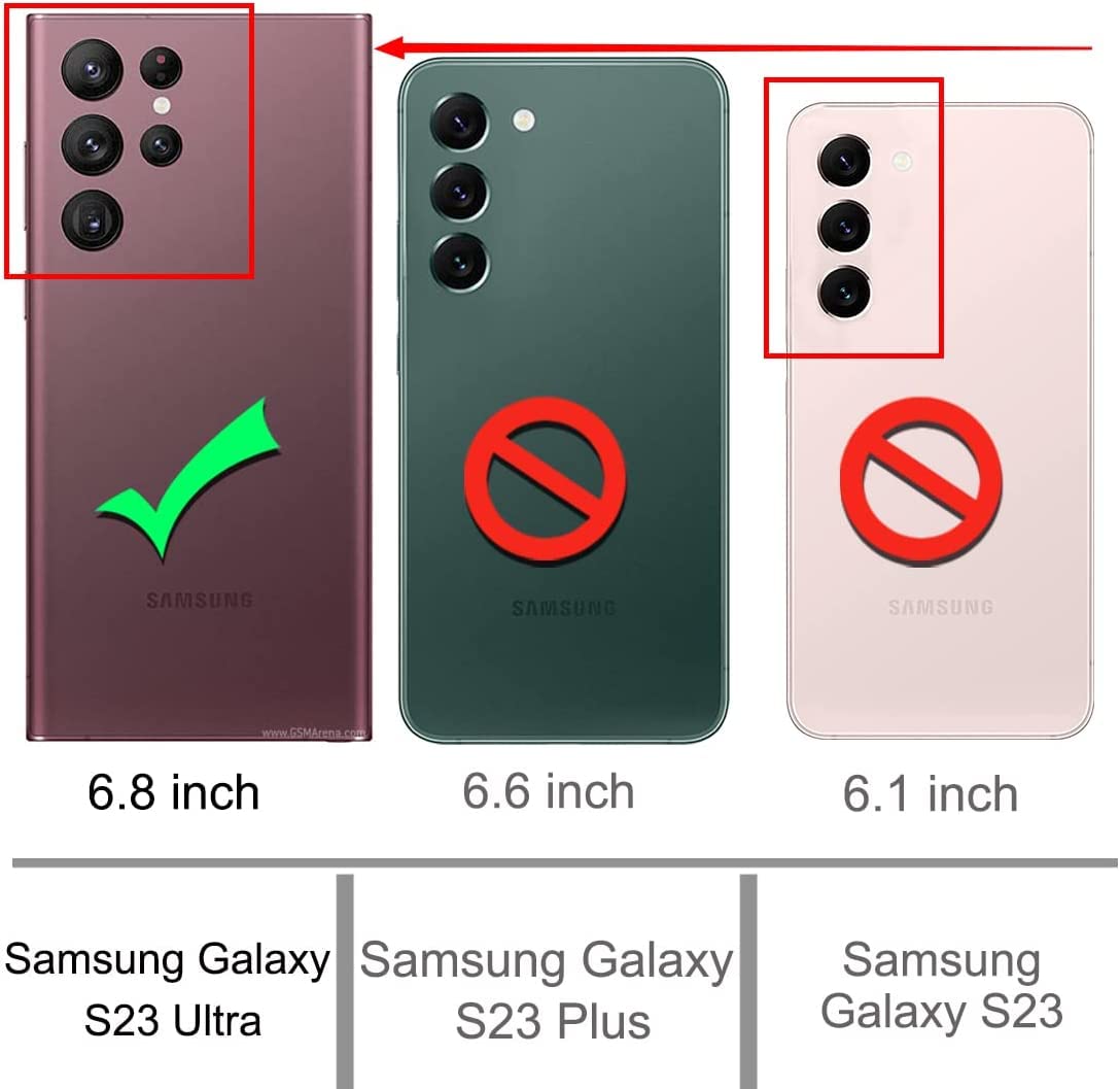 HONG-AMY Samsung Galaxy S23 Ultra Phone Case 3-in-1 Heavy Duty with TPU Screen Protector Silicone PC Blue/Turquoise