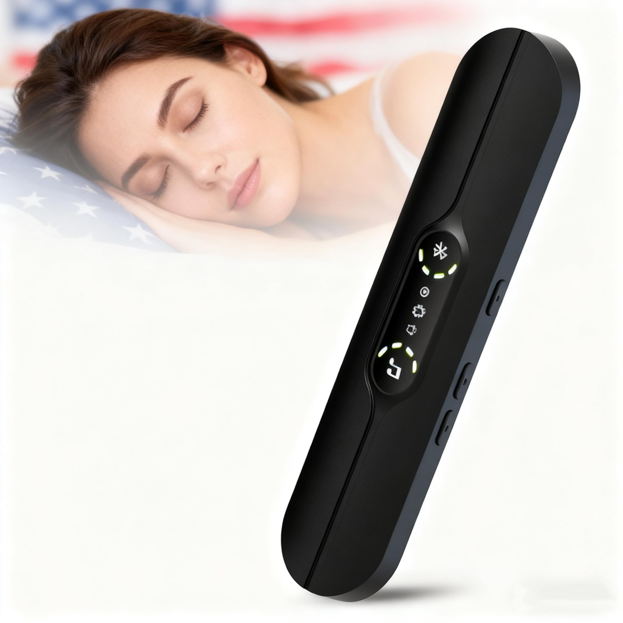 PMNQY Under Pillow Speakers for Sleeping Bluetooth, Bone Conduction Technology, 3D White Noise Generator, Volume Control & Sleep