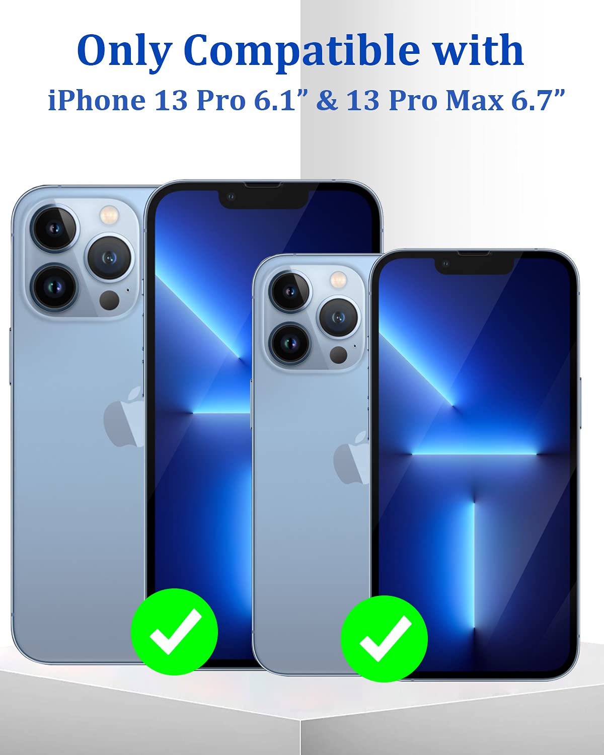 Tamoria [2 Pack] Compatible For Iphone 13 Pro / 13 Pro Max Camera Lens Protector Metal Plus Tempered Glass Camera Cover Support