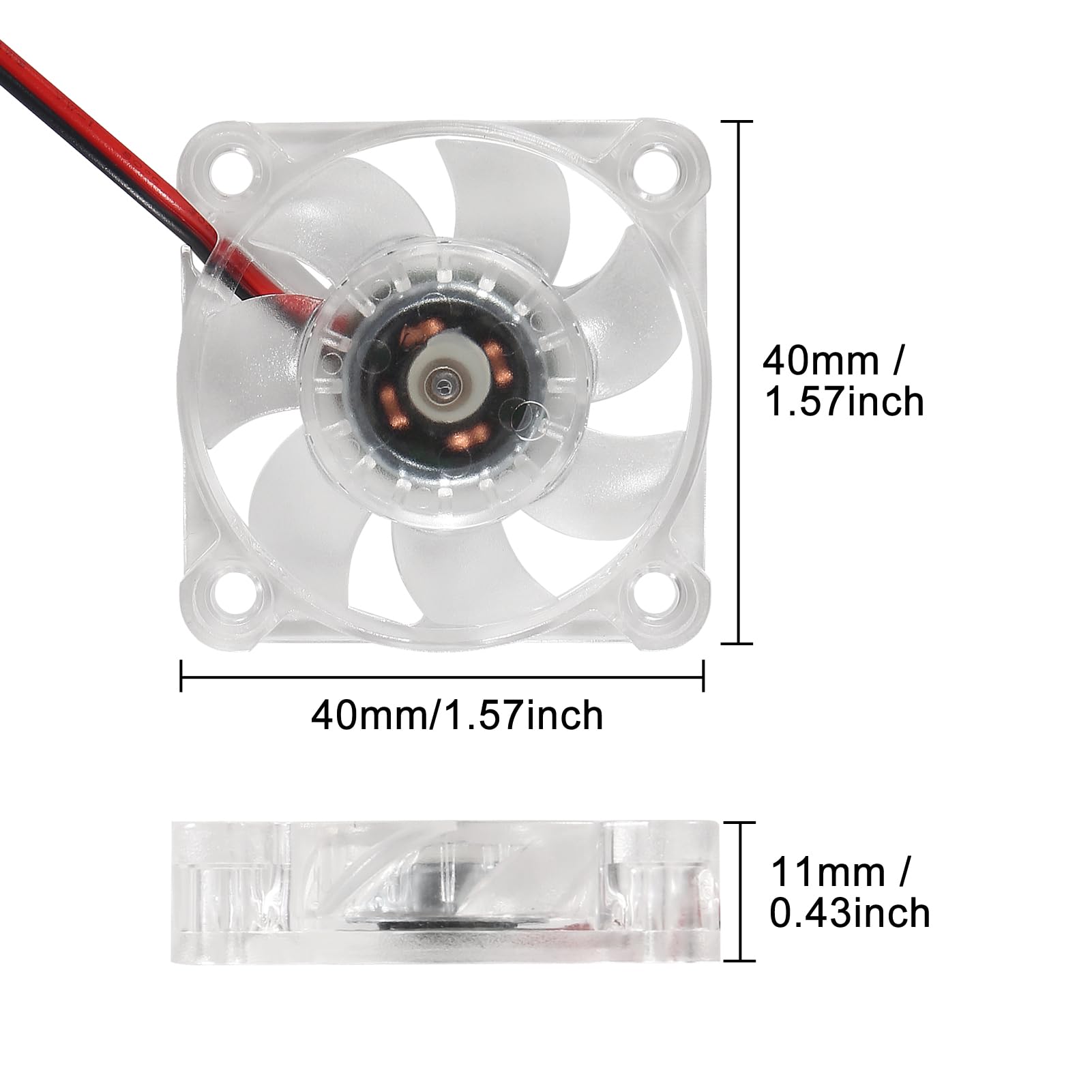 Aceirmc 4Pcs 4010 Fan 3D Printer Fan Dc 24V Mini Brushless Cooling Fan 40X40X10Mm Hydraulic Bearing Fan Rgb Led With 2 Pin Termi
