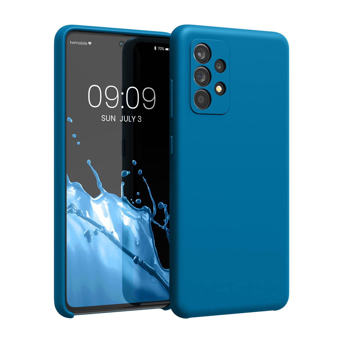 Kwmobile Case Compatible With Samsung Galaxy A52 / A52 5G / A52S 5G Case   Tpu Silicone Phone Cover With Soft Finish   Blue Reef