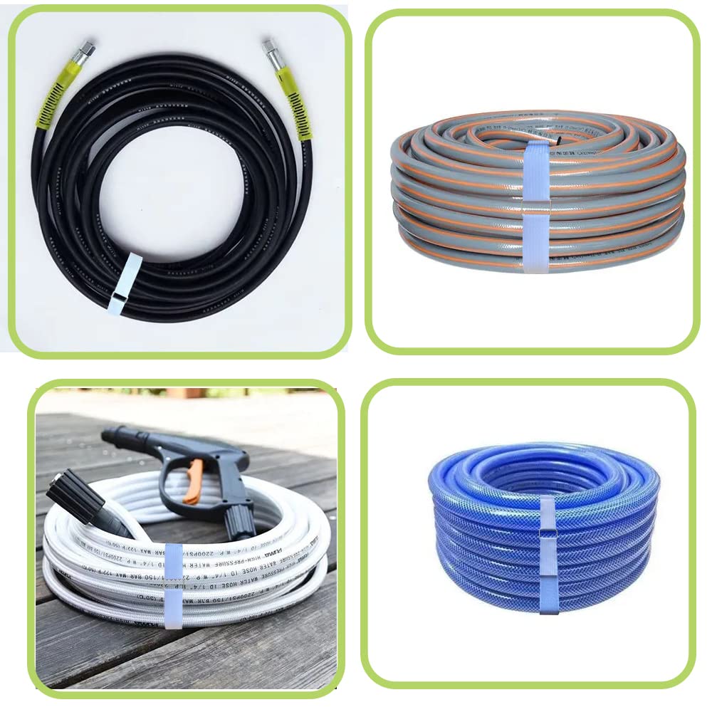 Amsthow 39Ft White Straps 1 Inch Cinch Straps Long Adhesive Adjustable Reusable Storage Nylon Loop Binding Management Cable Ties