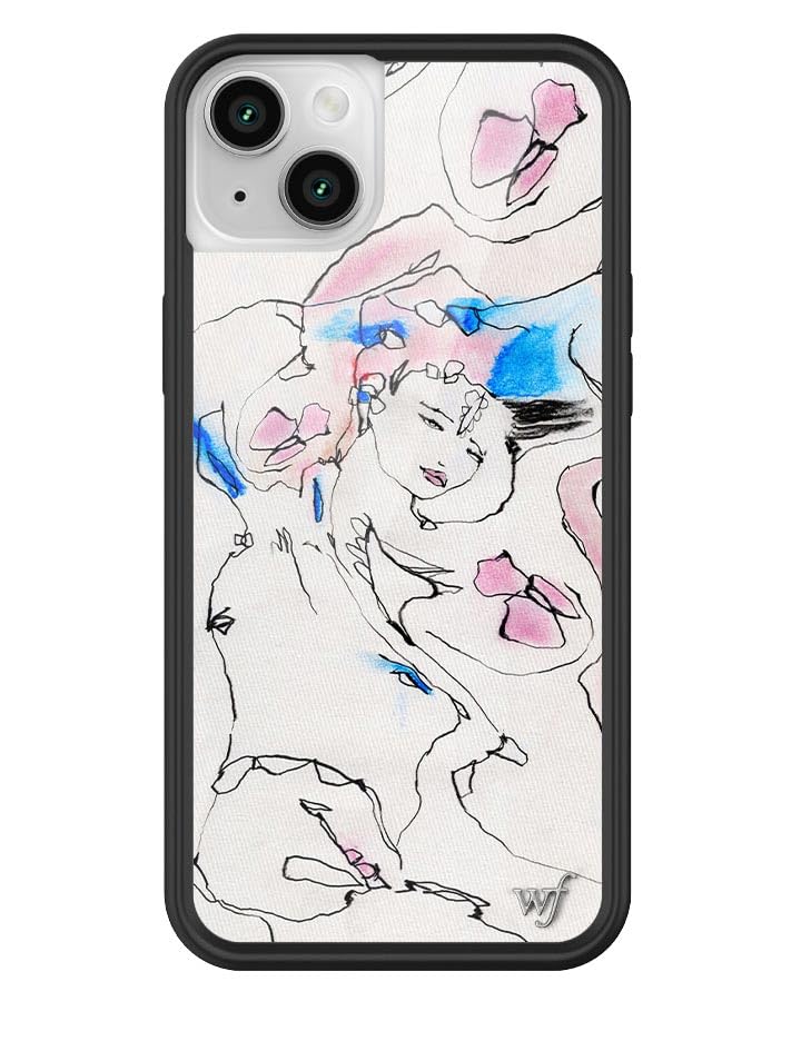 Wildflower Cases - Natalie Krim Case, Compatible With Apple Iphone 14 Plus | Artistic, Horse Girl, Trendy, Cute, White - Protect