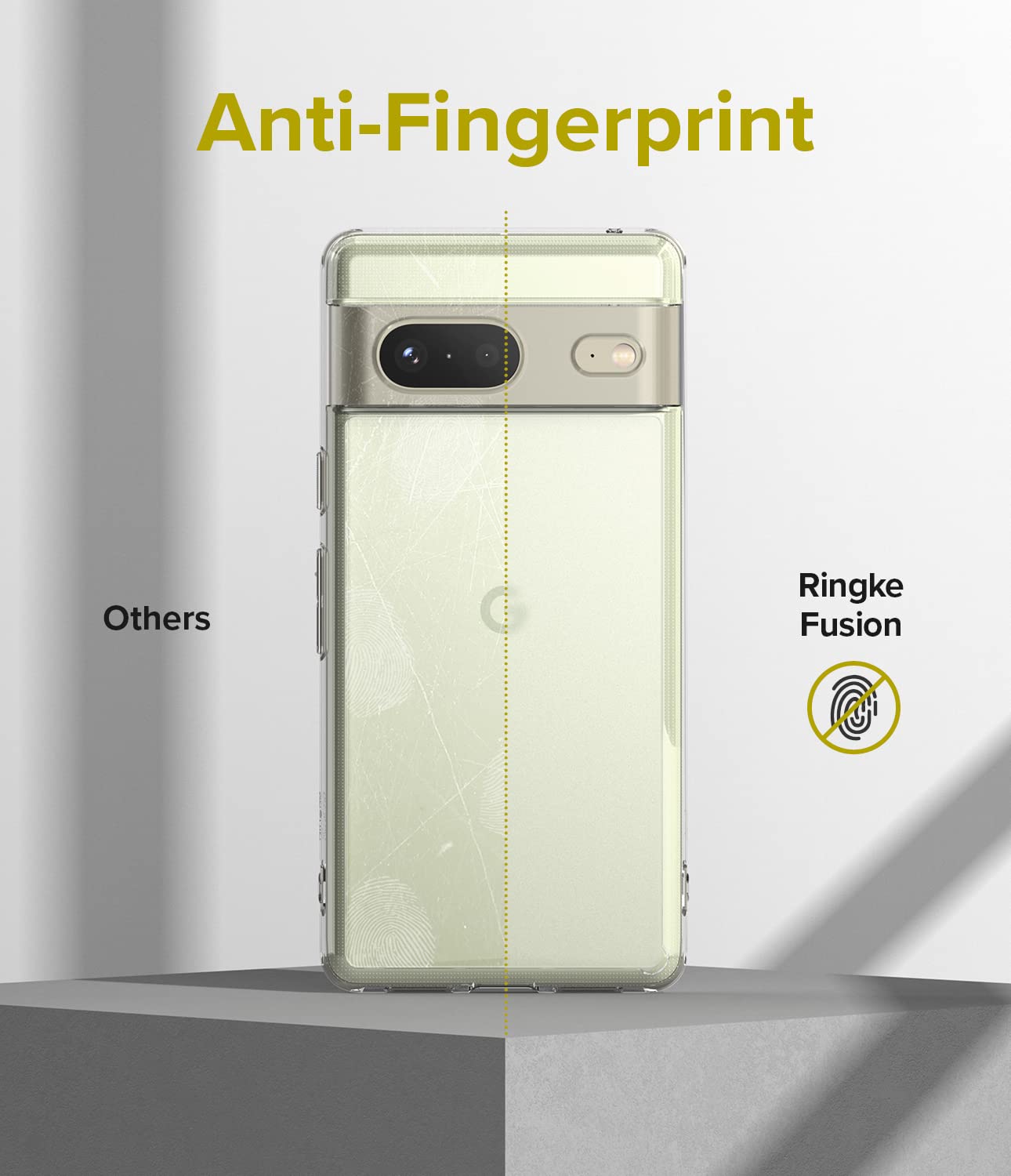 Ringke Fusion [Anti Fingerprint Technology] Compatible With Google Pixel 7 Case 5G, Protective Sturdy Back Shockproof Tpu Bumper
