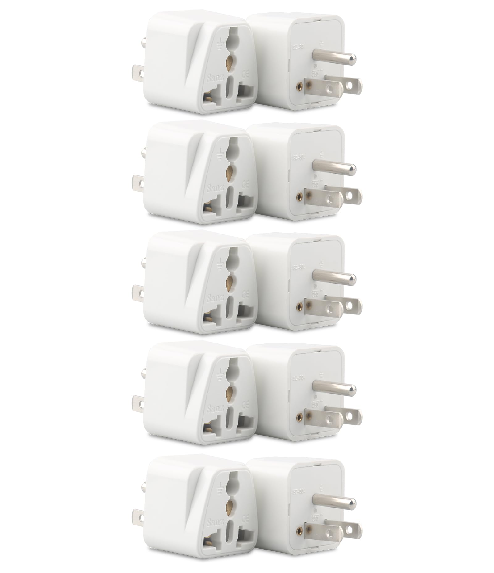Europe To Us Plug Adapter, 10 Pack Uk To Us Plug Adapter, India To Us Plug Adapter, Universal Travel Adapter For Usa, Europe Aus