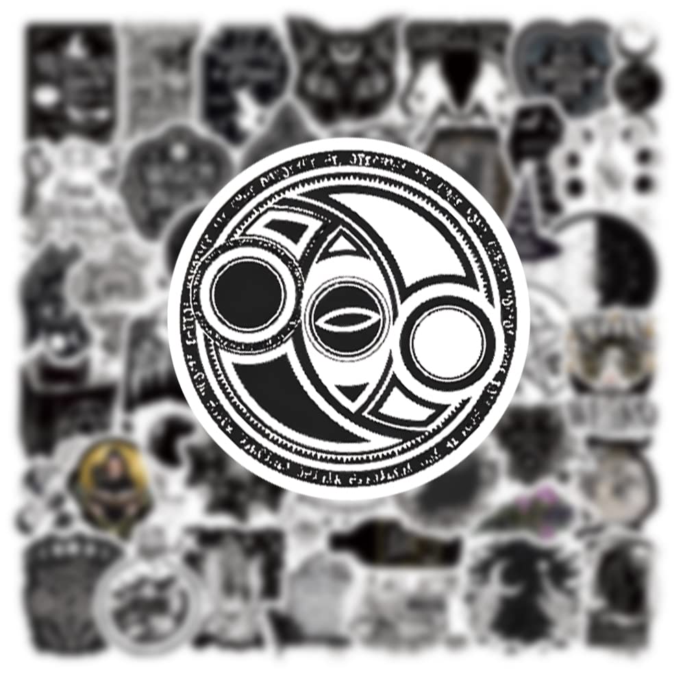 53Pcs Witchcraft Stickers Pack, Witch Witchy Wicca Aesthetic Waterproof Vinyl Stickers For Water Bottle,Skateboard,Laptop,Phone,