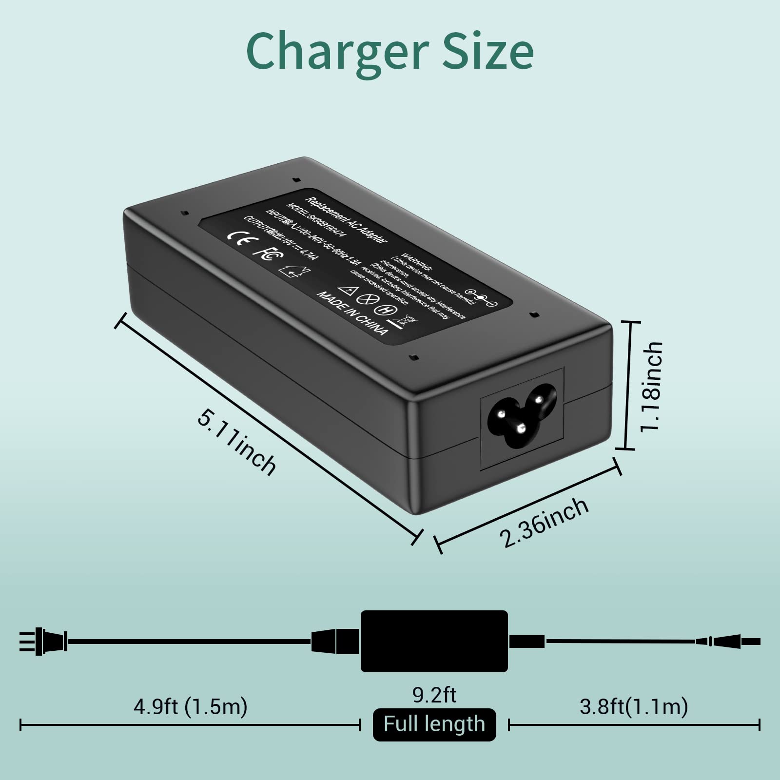90W Ac Adapter Charger Replacement For Hp All In One Desktop 18' 19' 20' 21' 22' 23' 24' Probook 4530S 4540S 4520S 4535S 4525S 4545S 6450B 6460B 6465B 6470B Elitebook 8470P 8460P 8440P Power Supply