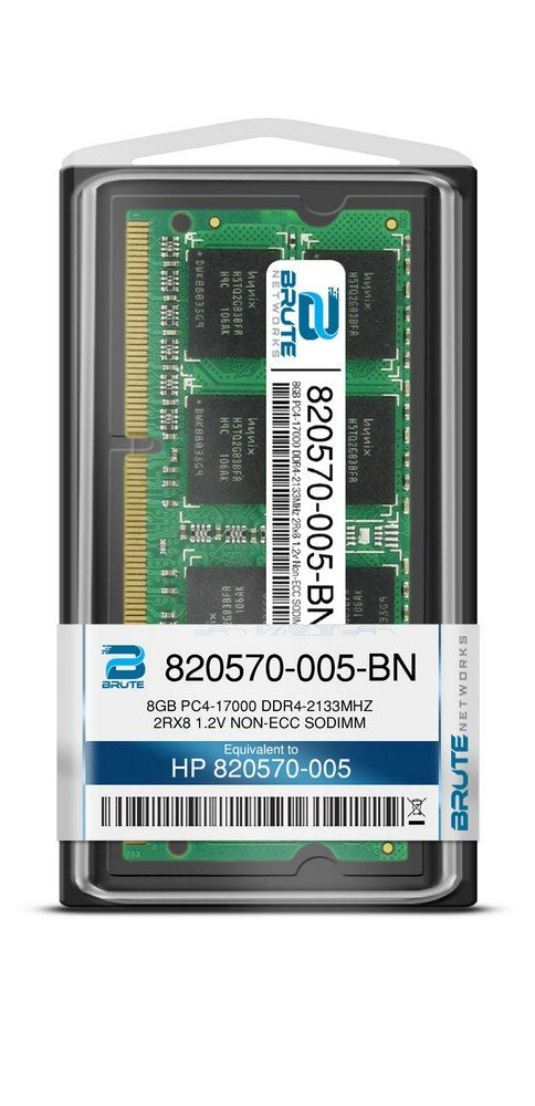 Brute Networks 820570 005 Bn   8Gb Ddr4 2133Mhz 2Rx8 Non Ecc Sodimm (Compatible With Oem Pn# 820570 005)
