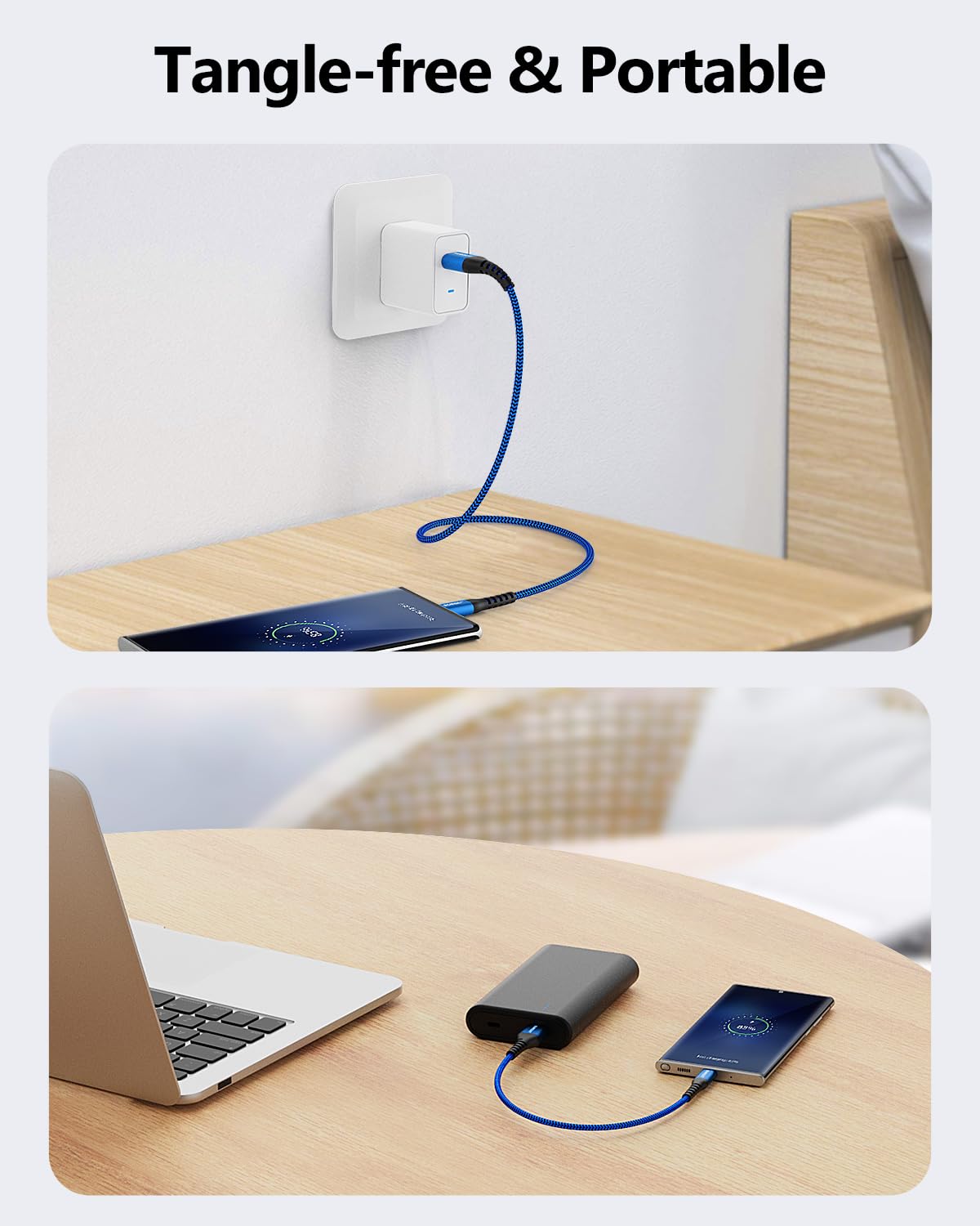 Sunguy Usb C Cable 3Ft [3Pack] 3A Usb To Usb C Cable Fast Charging Data Transfer Braided Compatible With Iphone15/15Pro/15Pro Ma