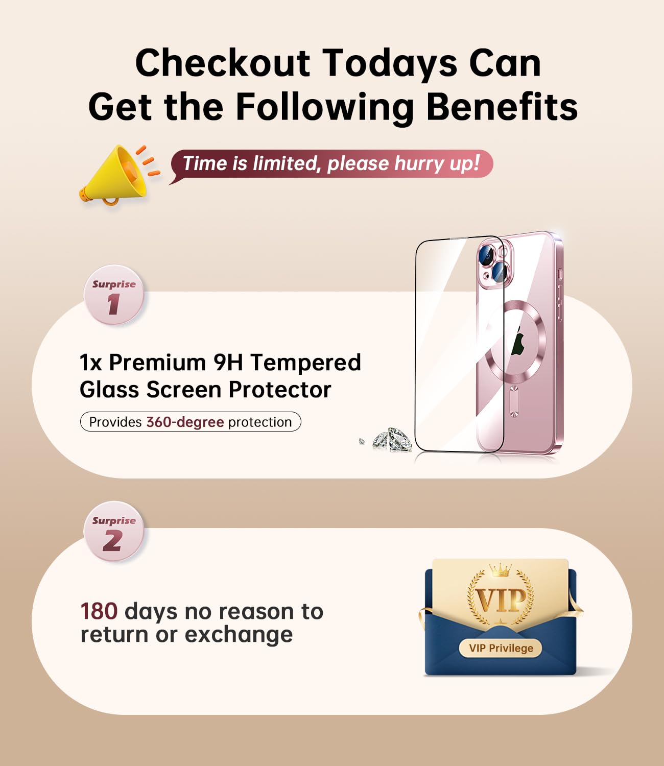 Waldeng For Iphone 15 Plus Case With Integrated Camera Lens Protector, [Compatible With Magsafe] [Original Iphone Exterior], Cry