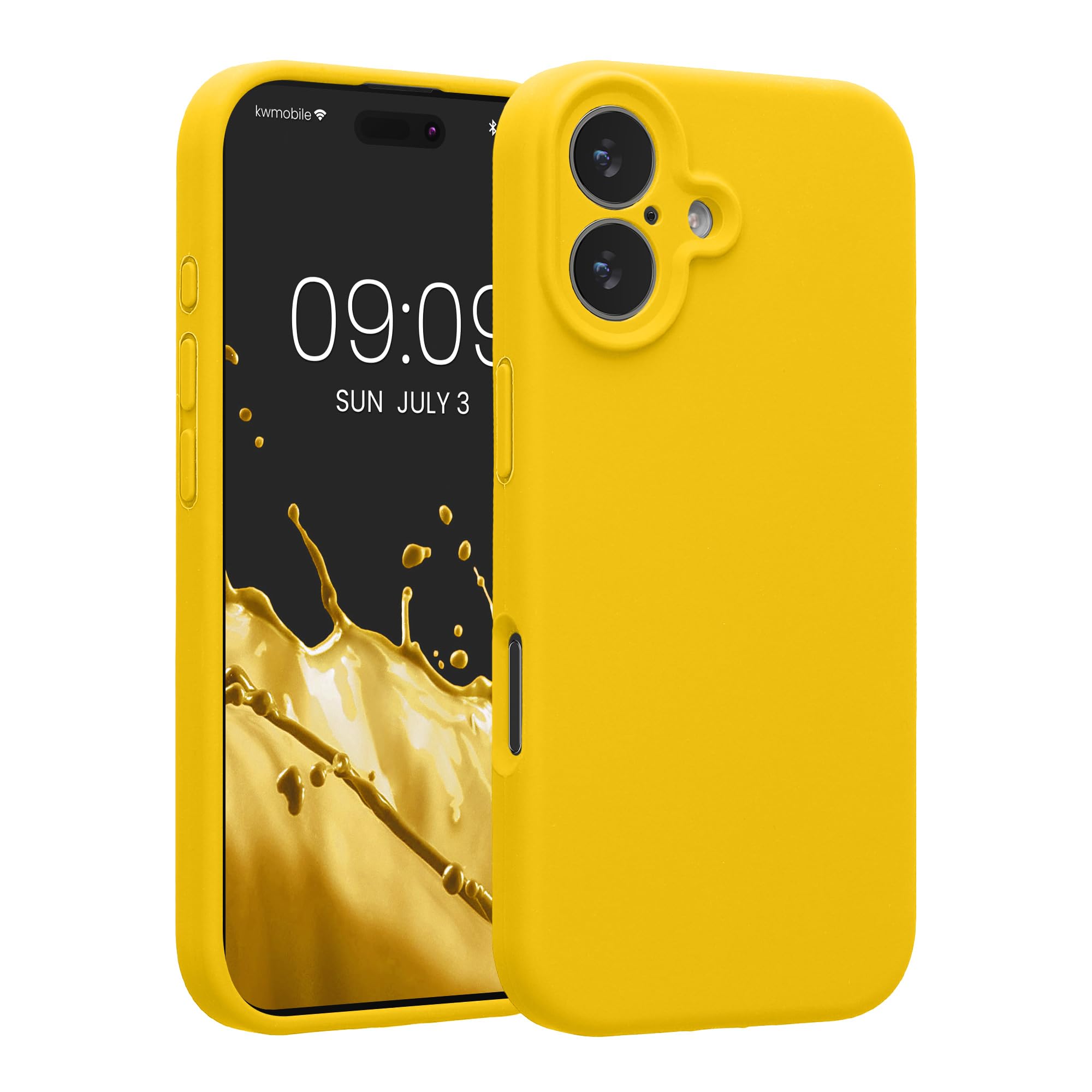 kwmobile Case Compatible with Apple iPhone 17 Case - Slim TPU Silicone Phone Cover - Soft Touch Finish - Radiant Yellow