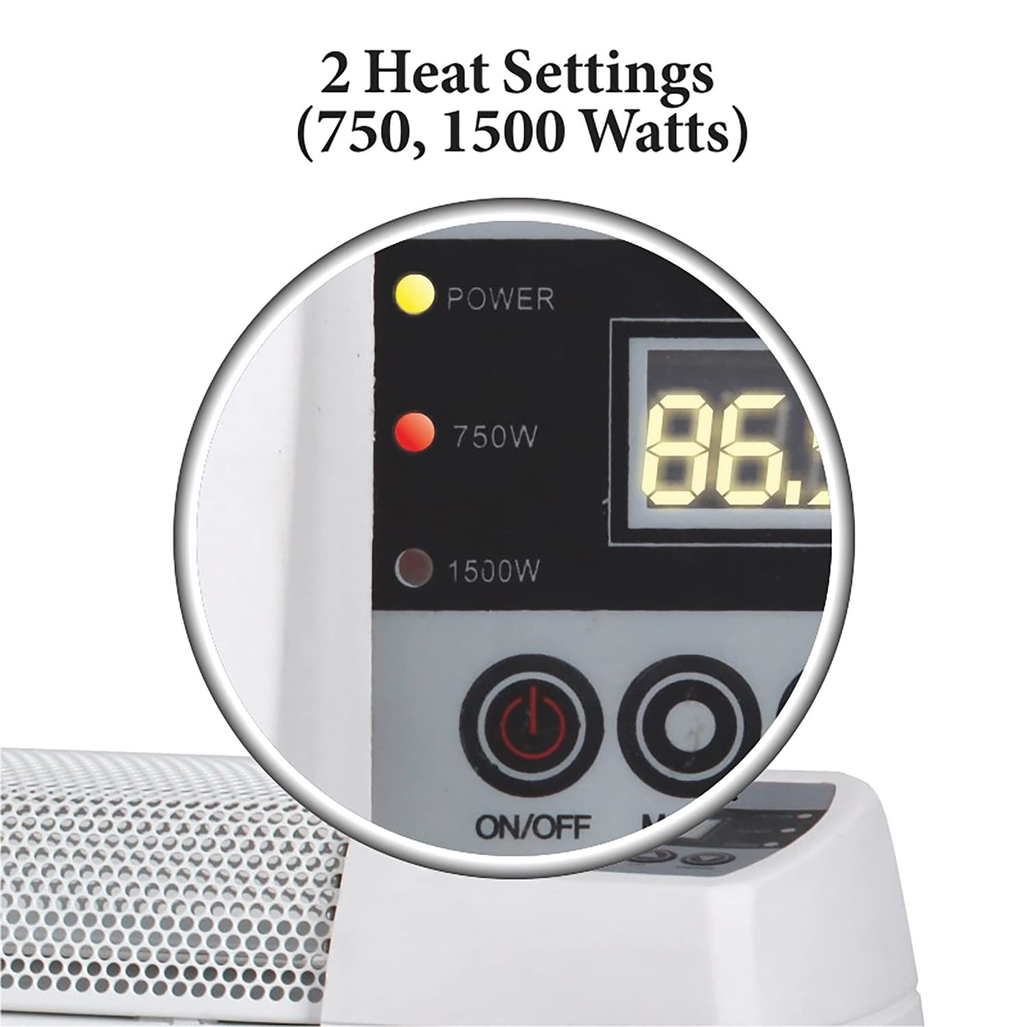 Optimus 30'' Baseboard Convection Heater With Digital Display & Thermostat