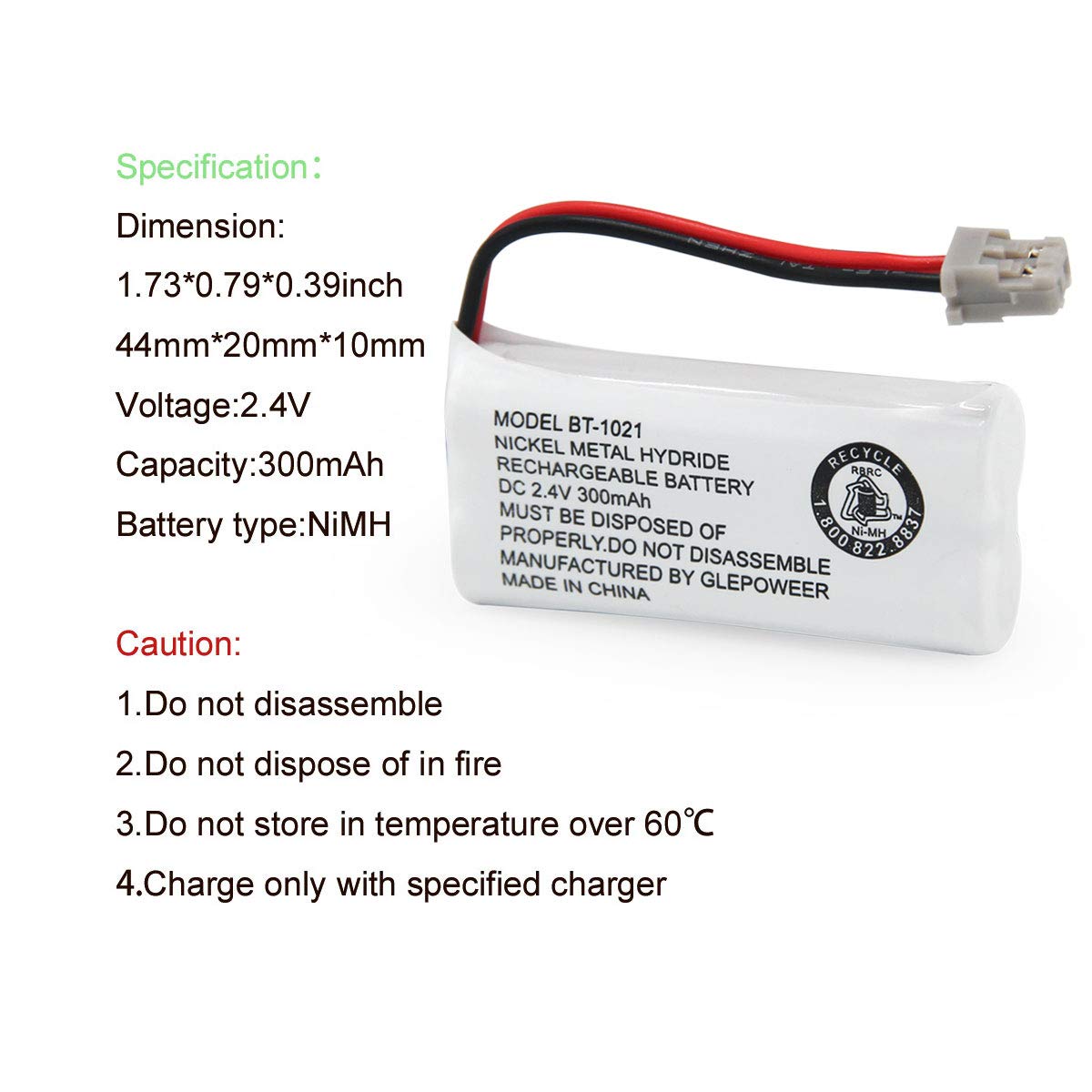 Glepoweer Bt 1021 Phone Battery Bbtg0798001 Compatible With Uniden Bt1021 Bt 1008 Bt 1016 Bt 1025 Cordless Handset Phone Recharg