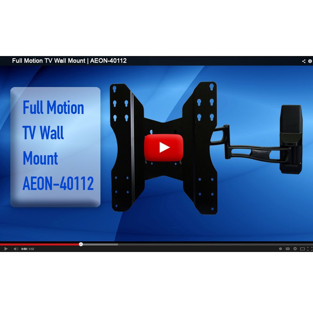 Aeon Stands And Mounts Full Motion Wall Mount With 29 Inch Extension For 32 To 65 Inch Tv