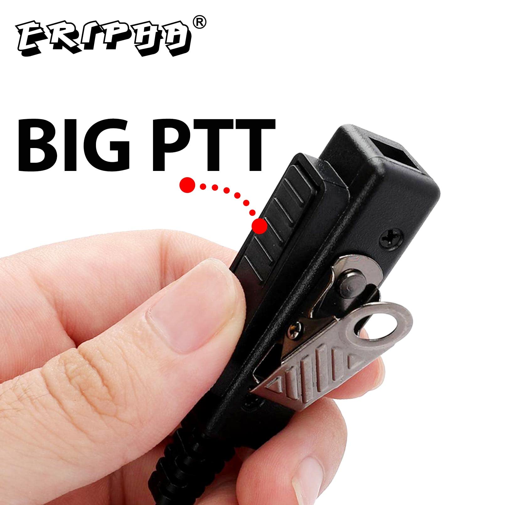 Eripha Cp100D Cp200 Cls1110 1410 Two Way Radio Earpiece Compatible With Motorola Walkie Talkie Reinforced Cable Acoustic Tube He