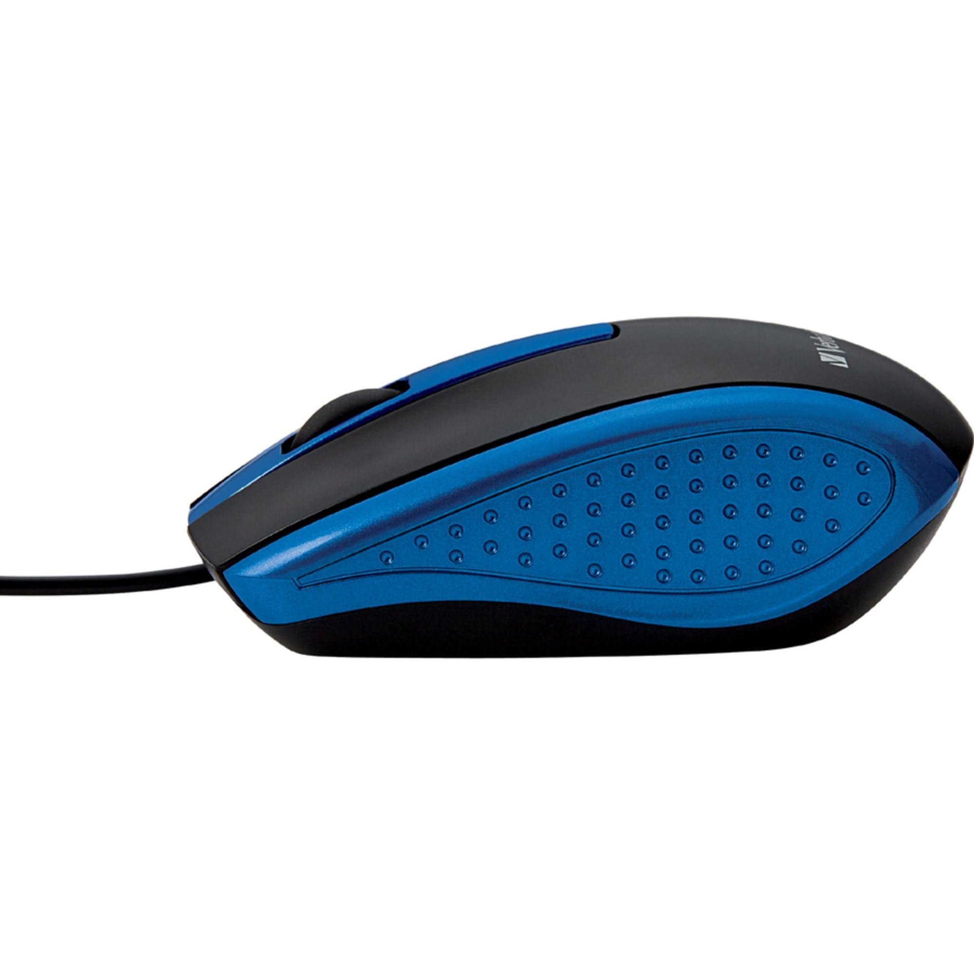 Verbatim Wired Usb Computer Mouse - Corded Usb Mouse For Laptops And Pcs - Right Or Left Hand Use, Blue 99743, 1.4 X 2.4 X 3.9